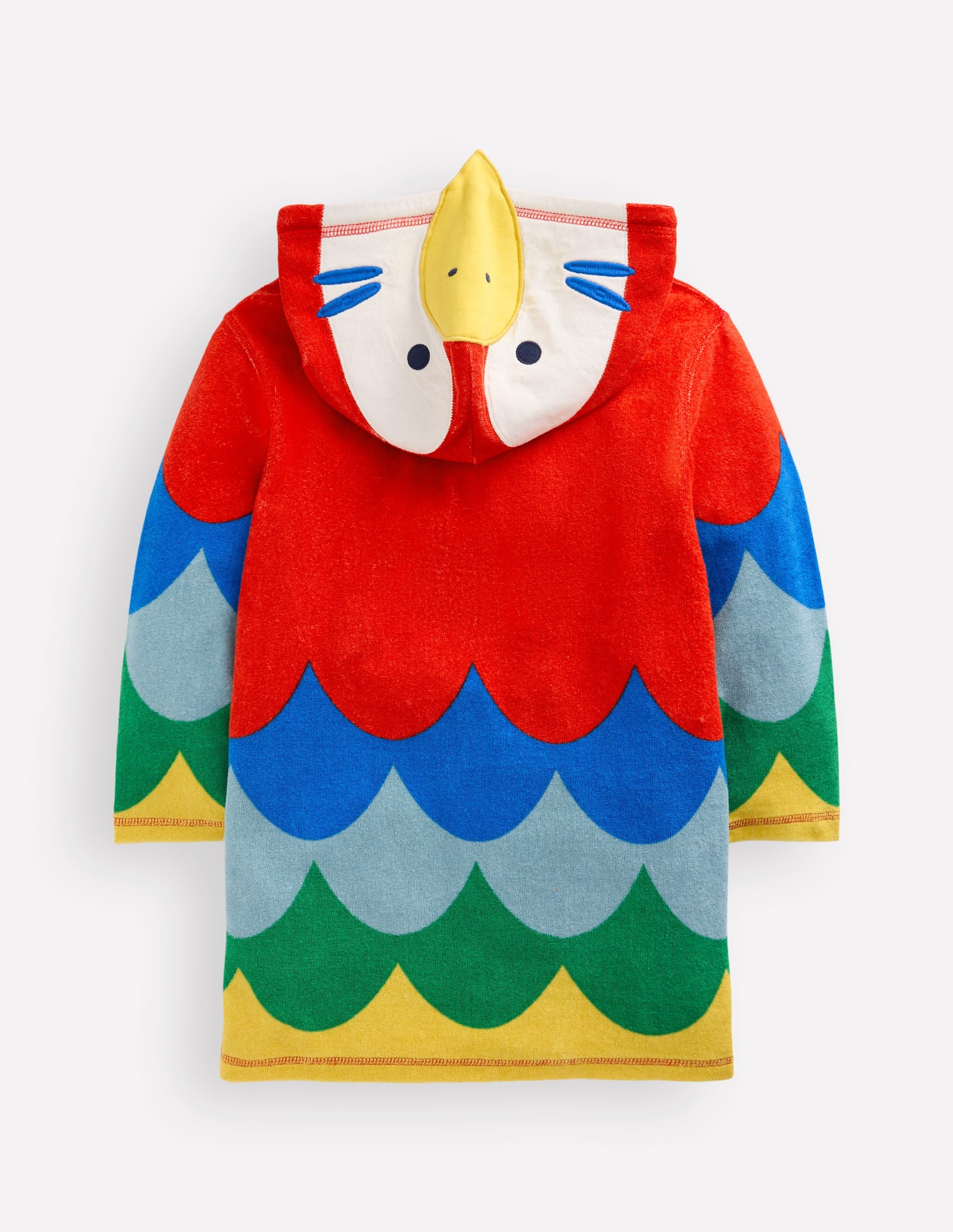 Appliqué Towelling Throw-on-Multi Rainbow Parrot - Image 4