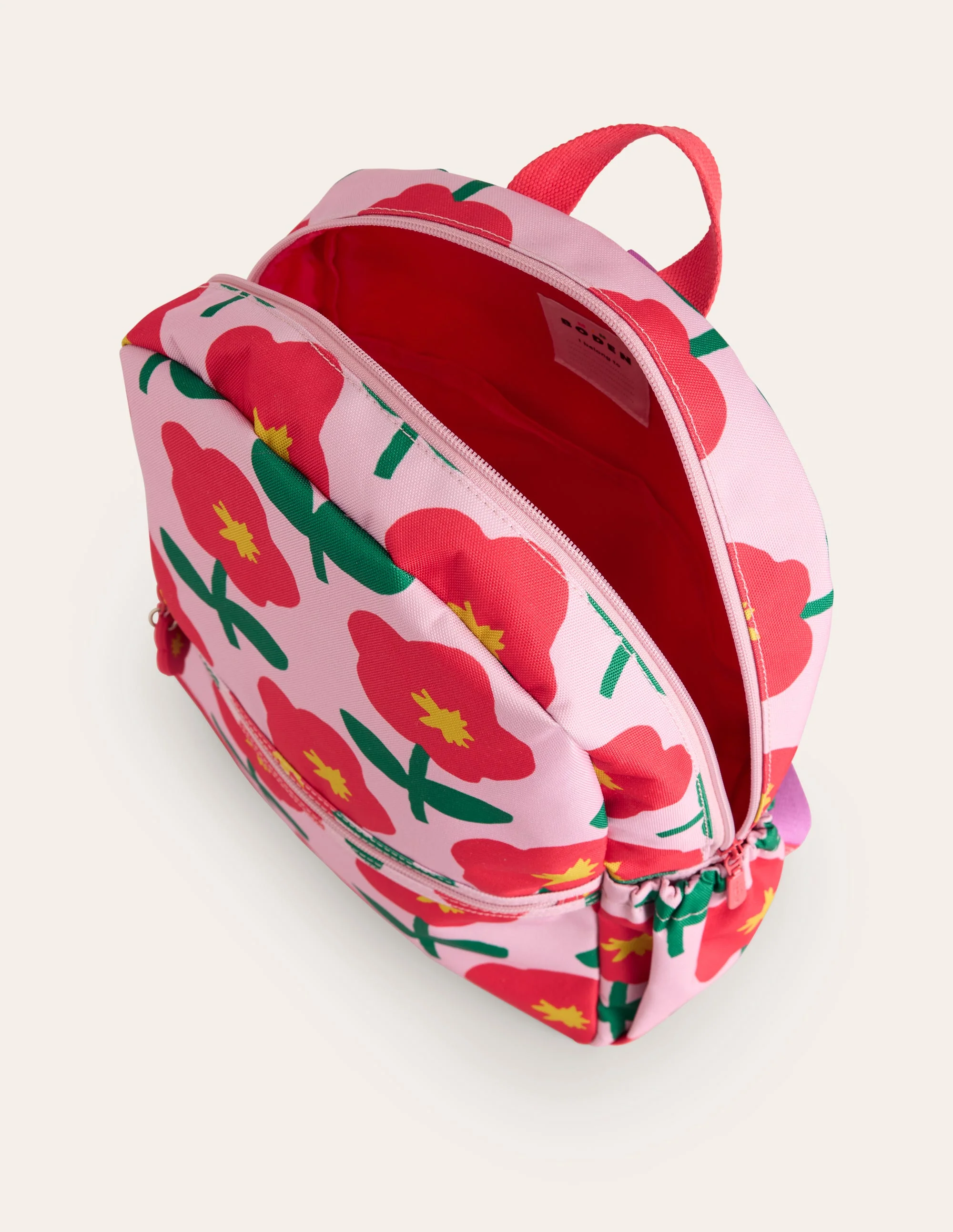 Backpack-Vintage Pink Cut Out Flower - Image 3