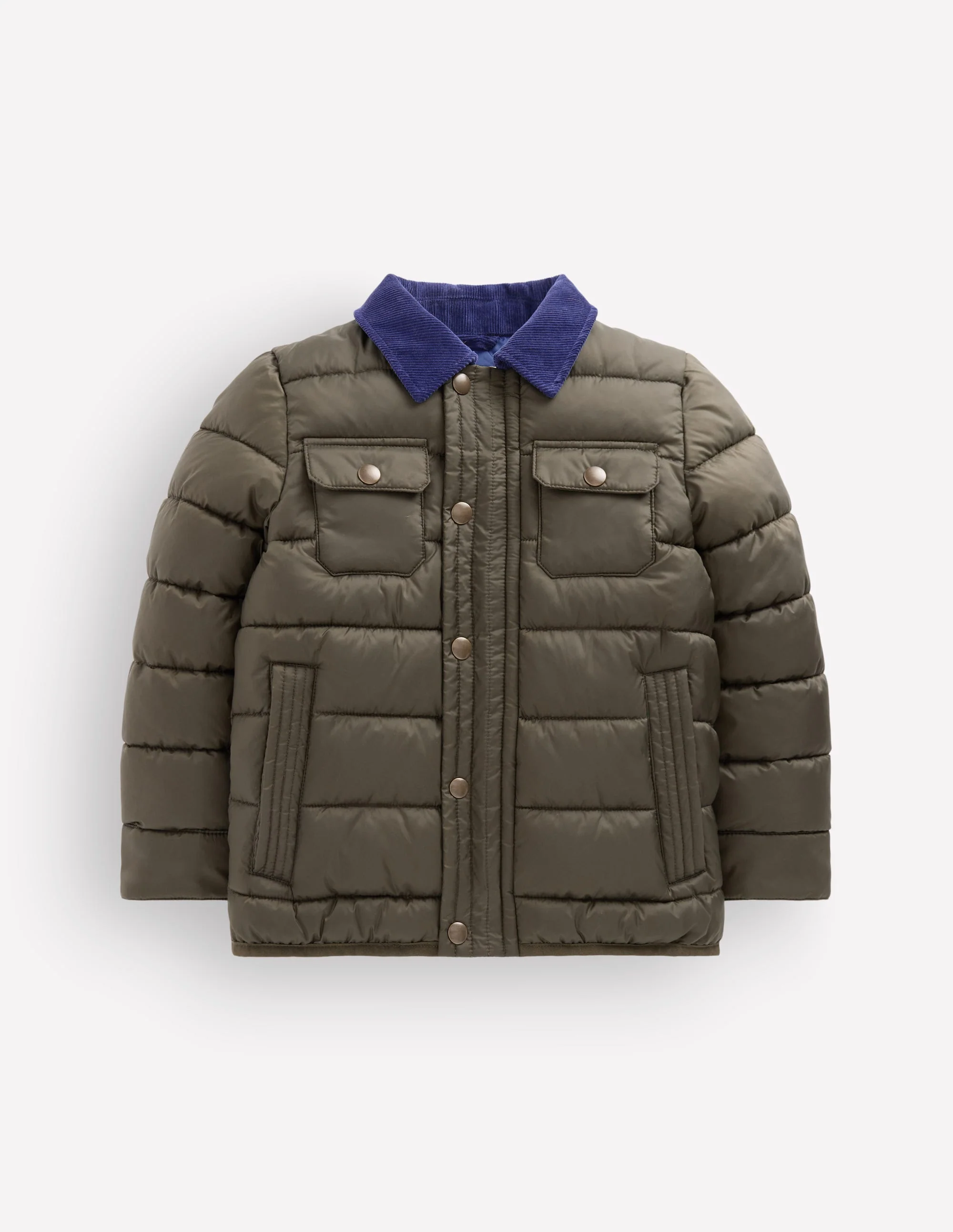 Baffled Collar Jacket-Khaki