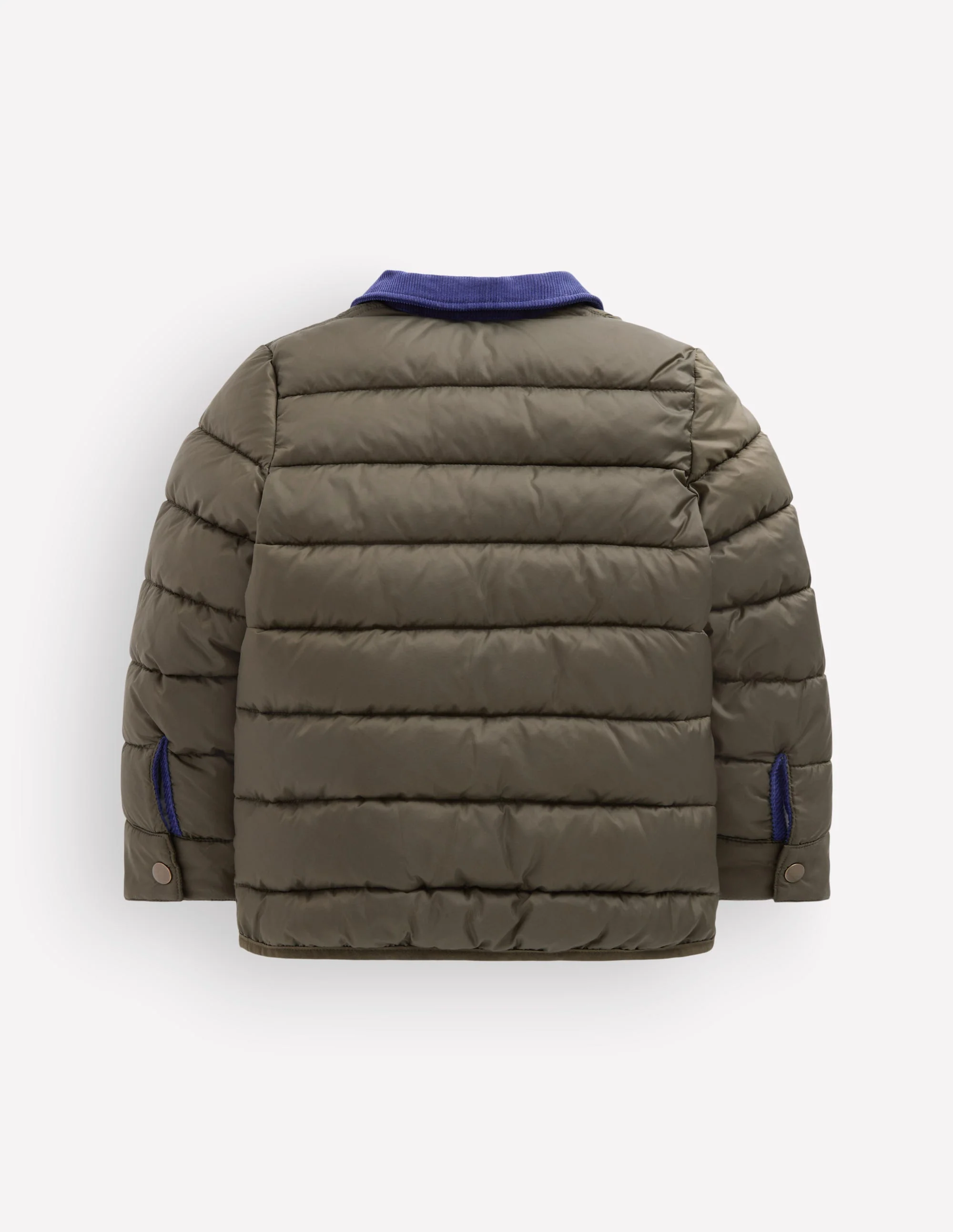 Baffled Collar Jacket-Khaki - Image 2