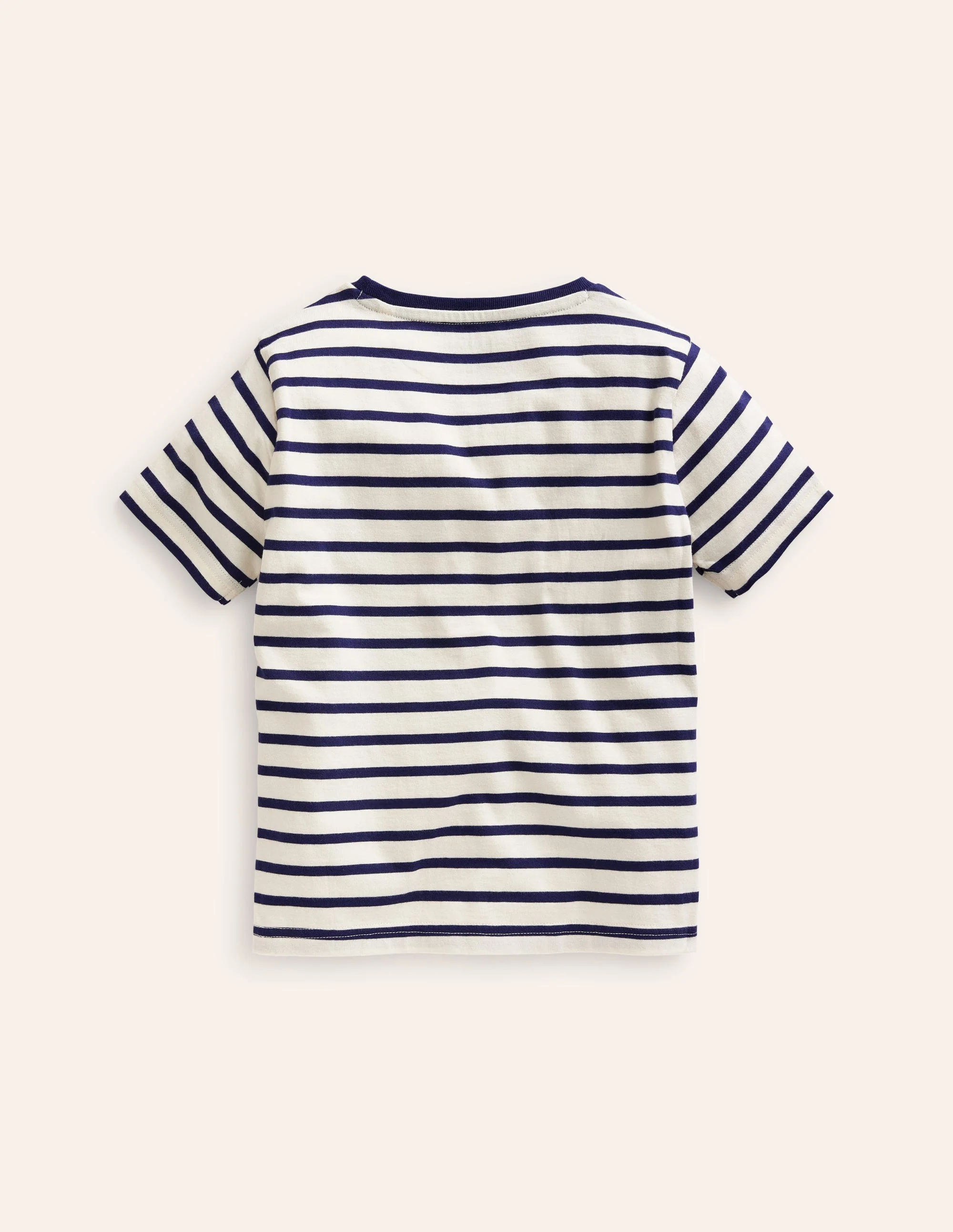 Big Appliqué Logo T-shirt-College Navy/ Ivory Giraffe - Image 2