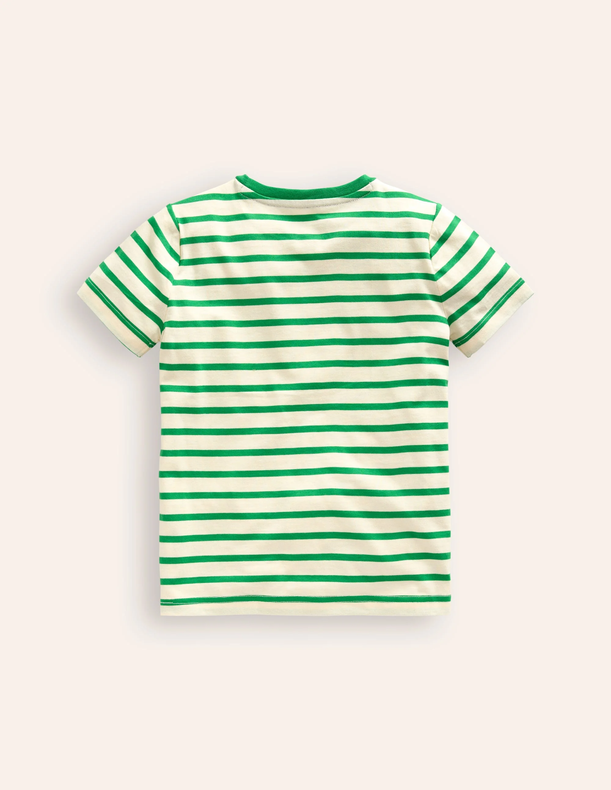 Big Appliqué Logo T-shirt-Runnerbean Green/ Ivory Digger - Image 2