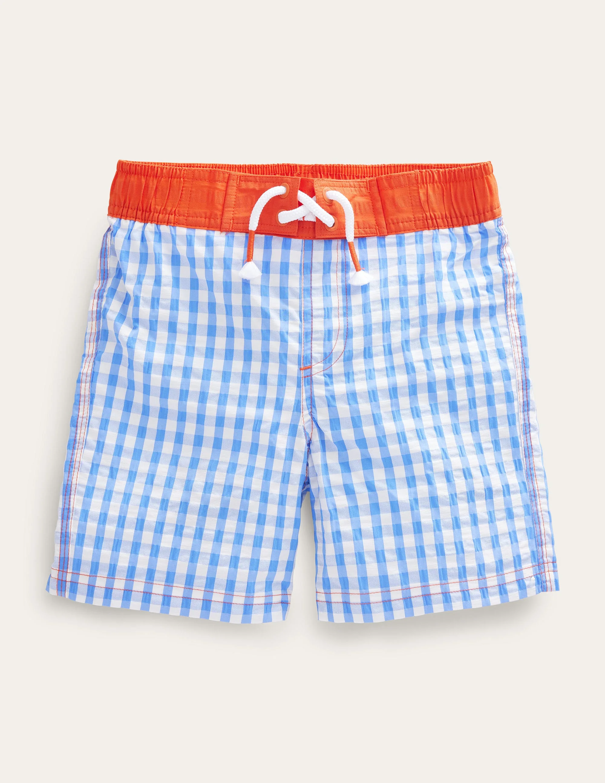 Board Shorts-Cabana Blue, Gingham Check