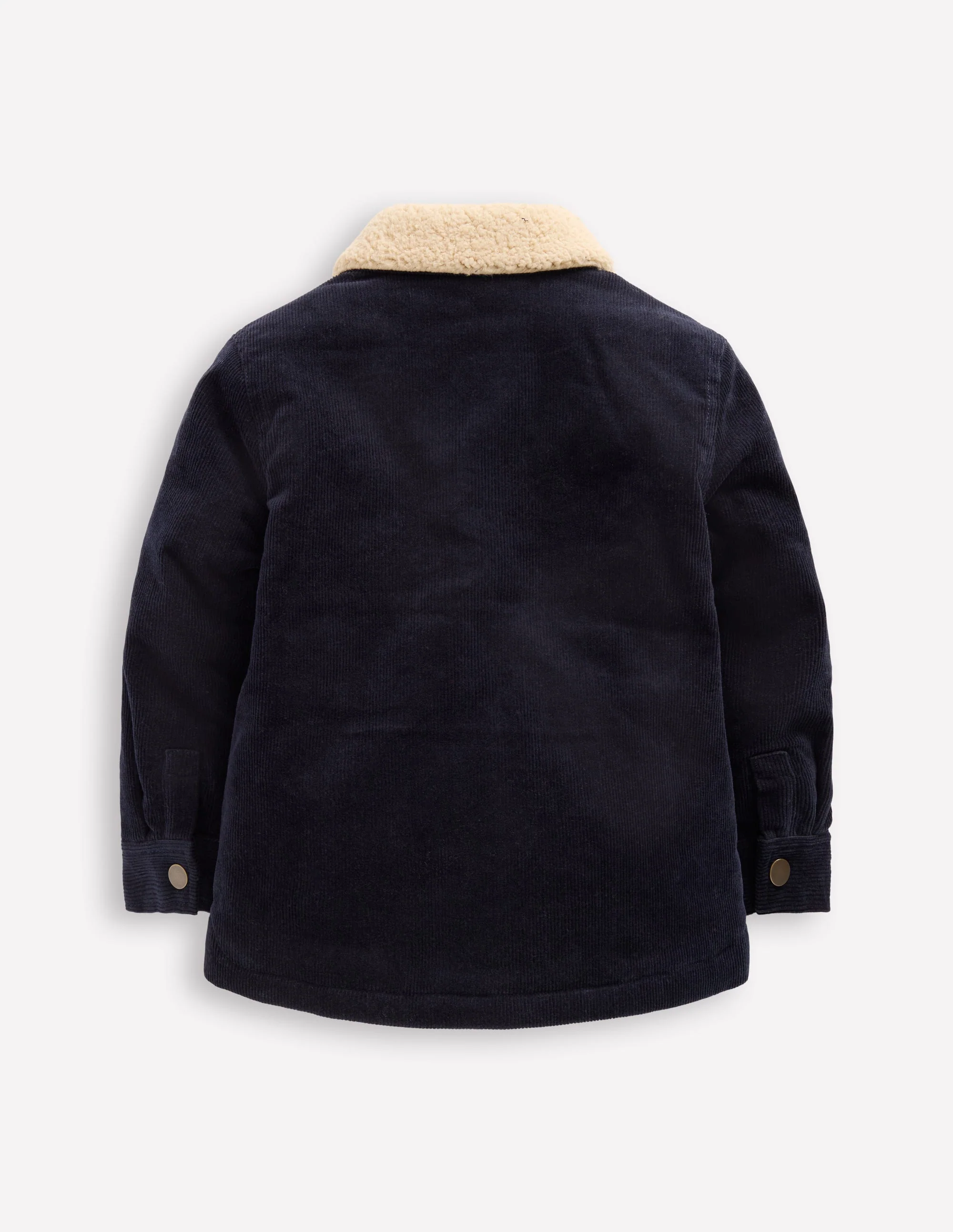 Borg Lined Cord Jacket-College Navy - Image 2