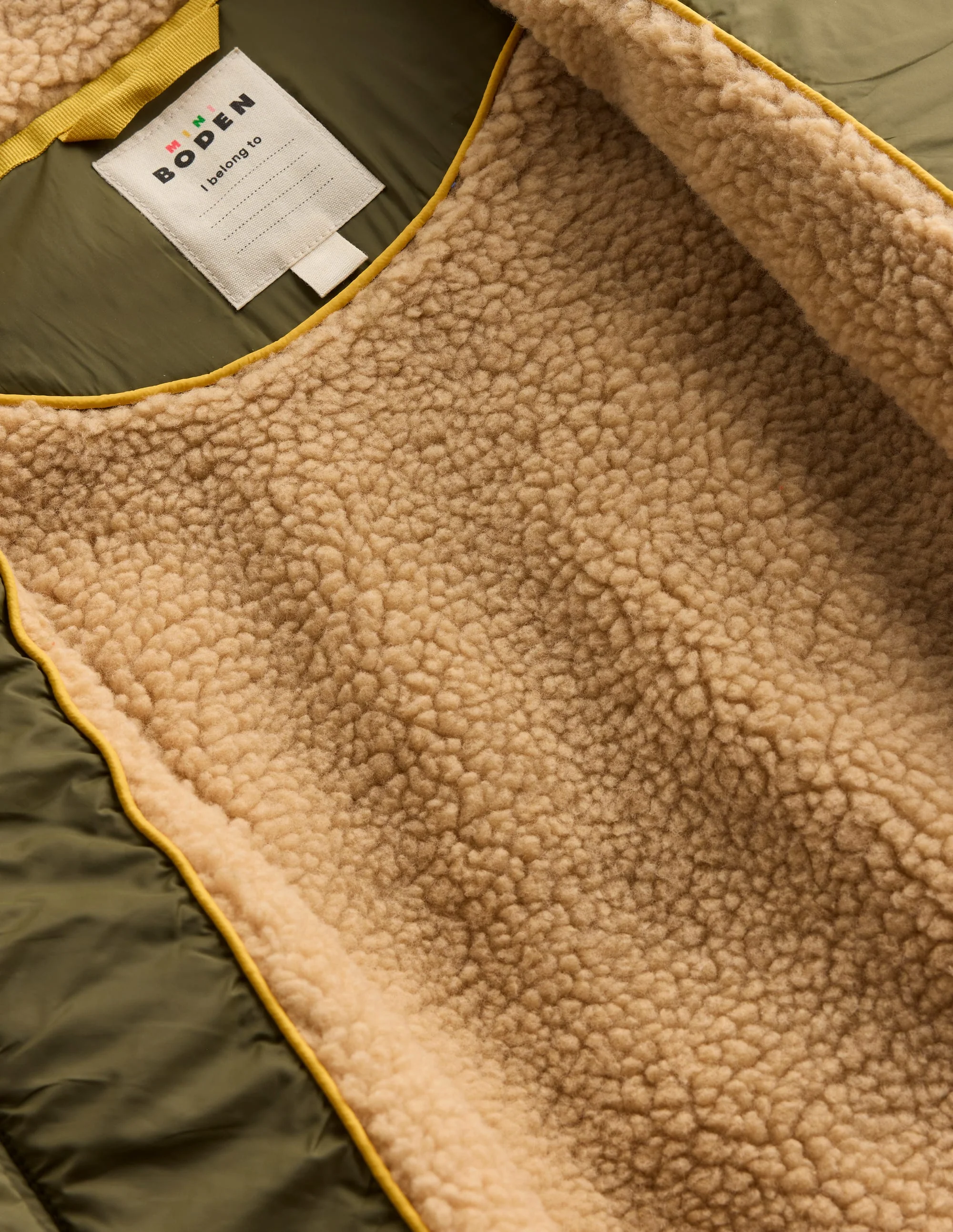 Borg Lined Vest-Woodland Green - Image 4