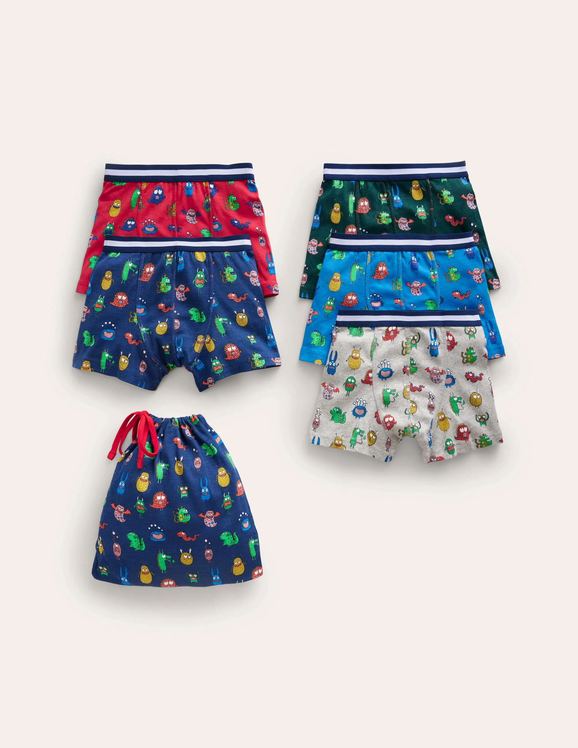 Boxers 5 Pack-Multi Monsters