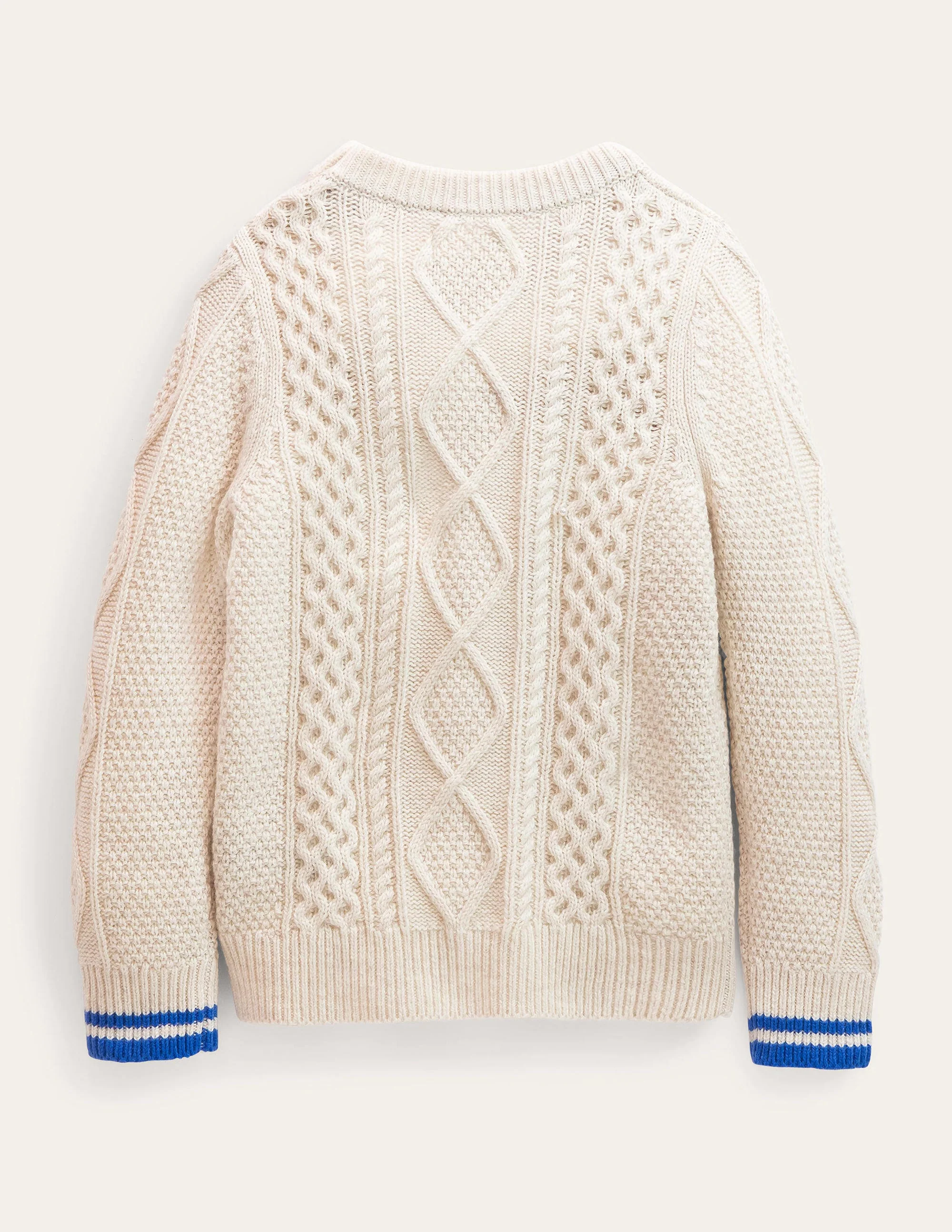 Cable Sweater-Ecru Marl - Image 2