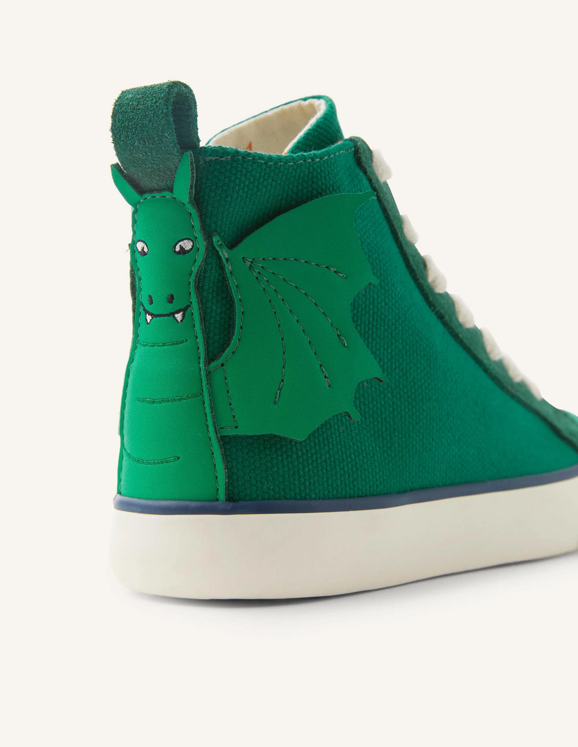 Canvas High Top Sneakers-Forest Green Dragon - Image 3