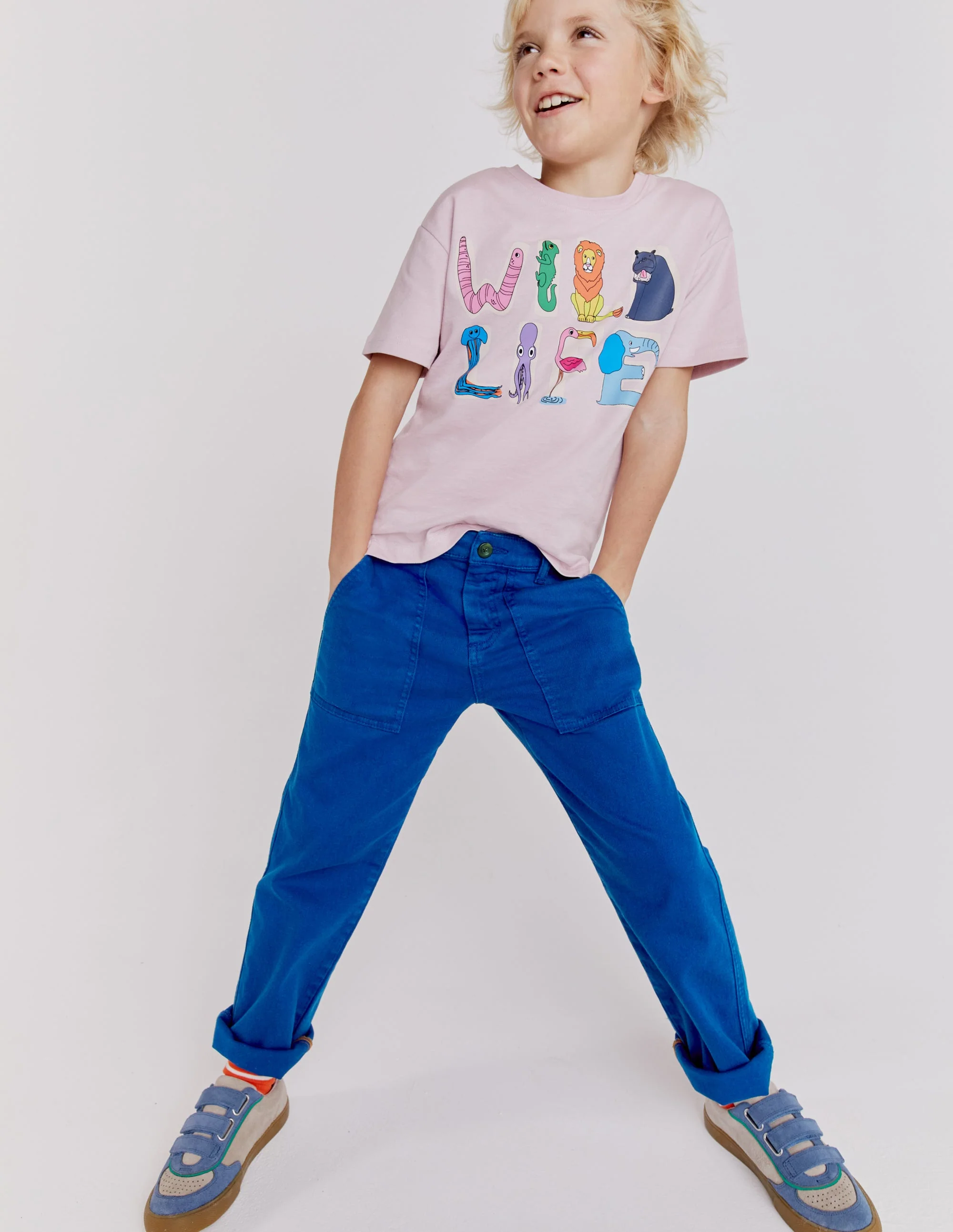 Chino Stretch Pants-Washed Brilliant Blue - Image 4