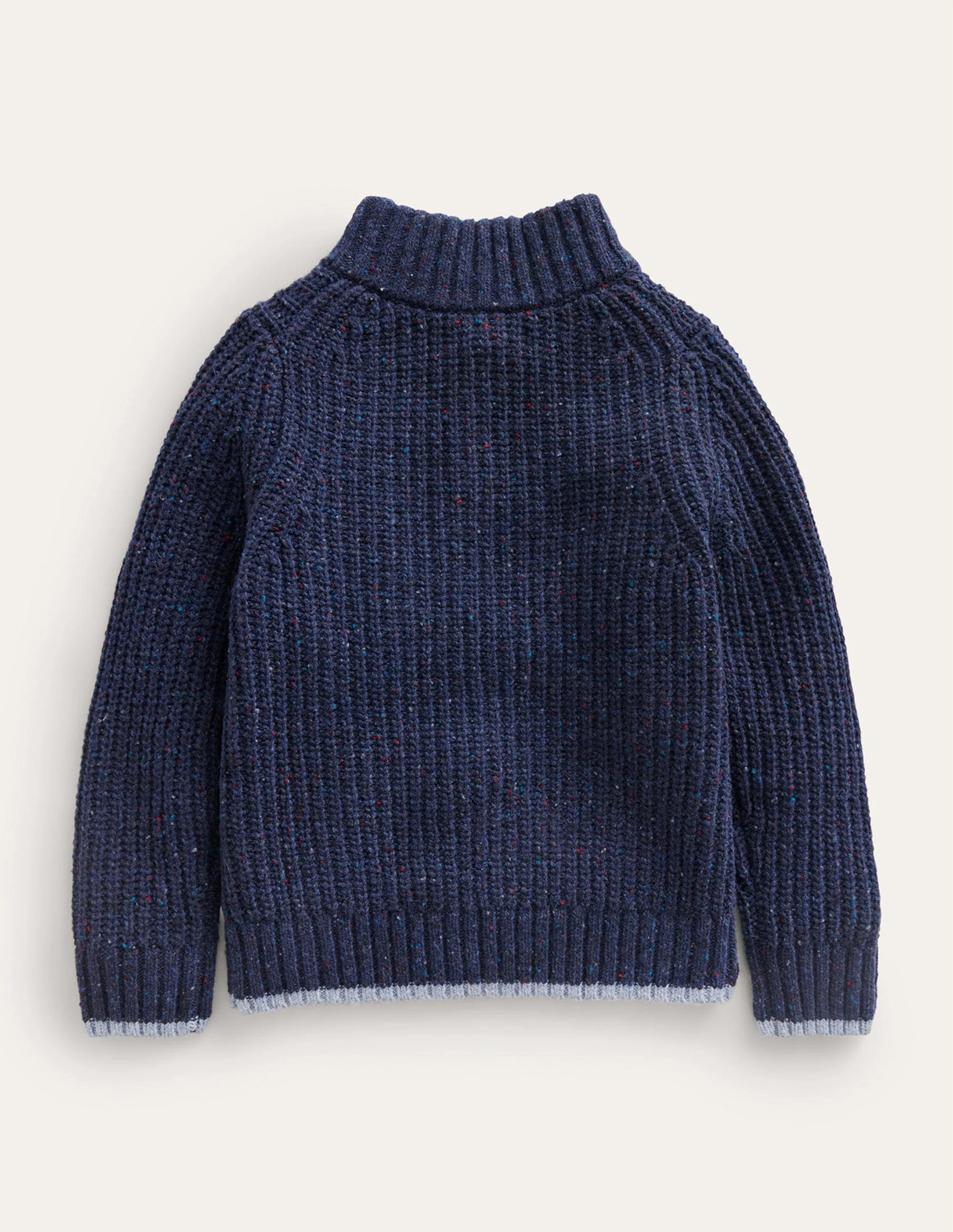 Chunky Half Zip Sweater-Navy Neps - Image 2