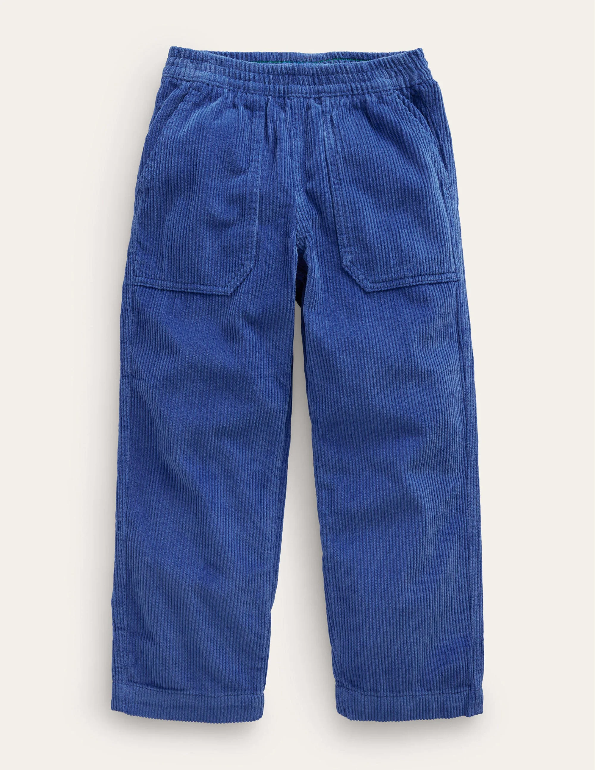 Chunky Pull-on Cord Pants-Delft Blue
