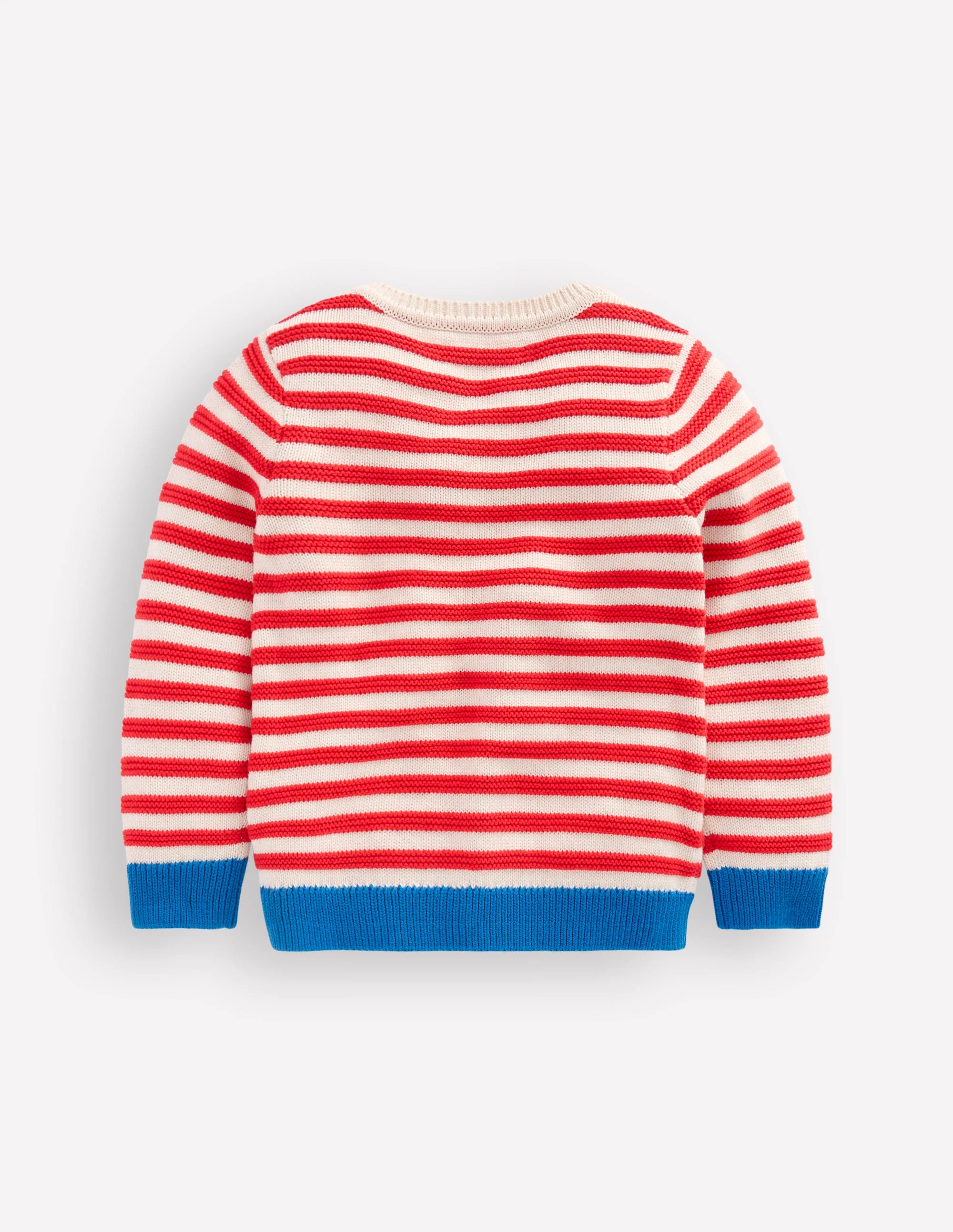 Chunky Sweater-High Risk Red/Ecru Marl Stripe - Image 5