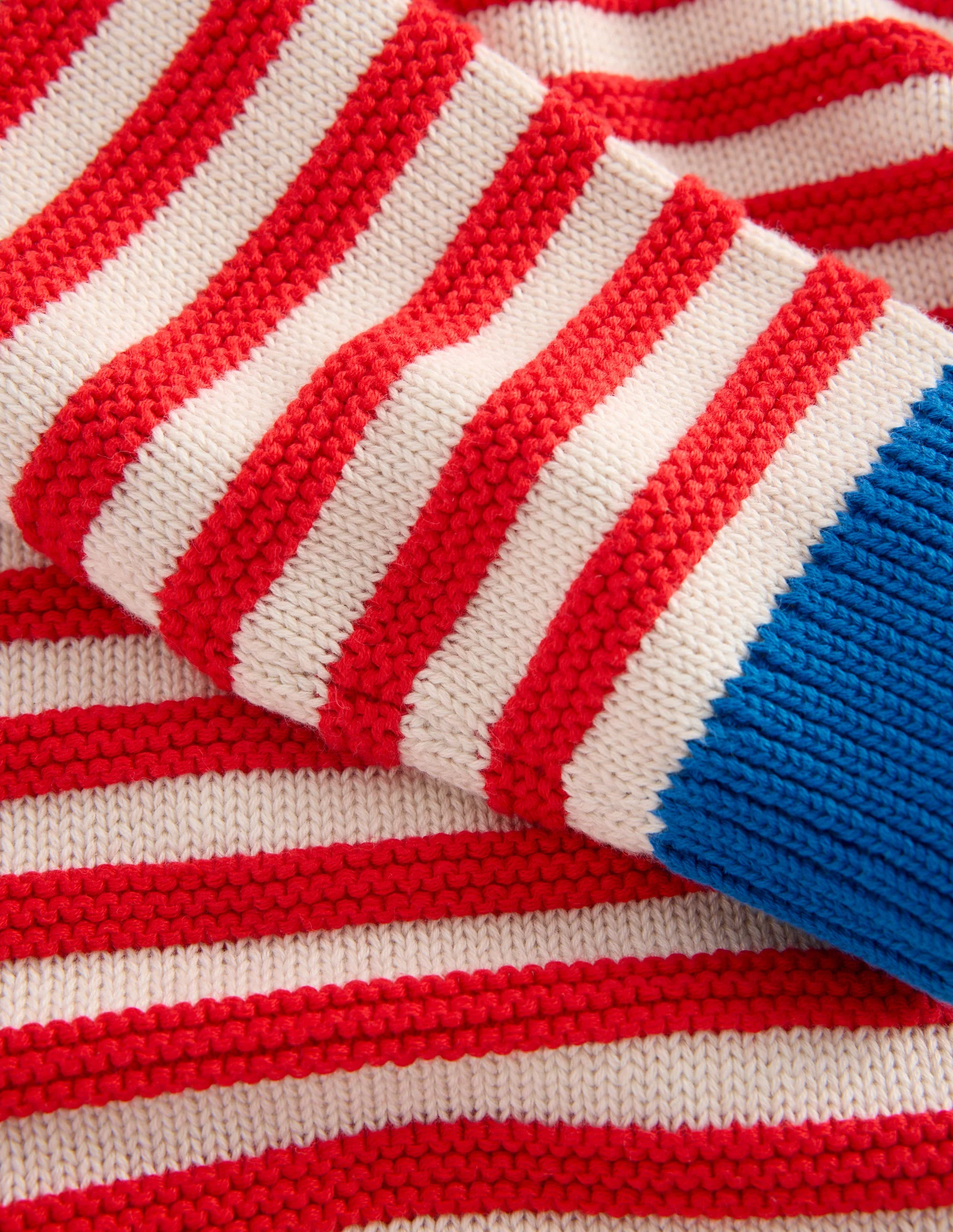 Chunky Sweater-High Risk Red/Ecru Marl Stripe - Image 6