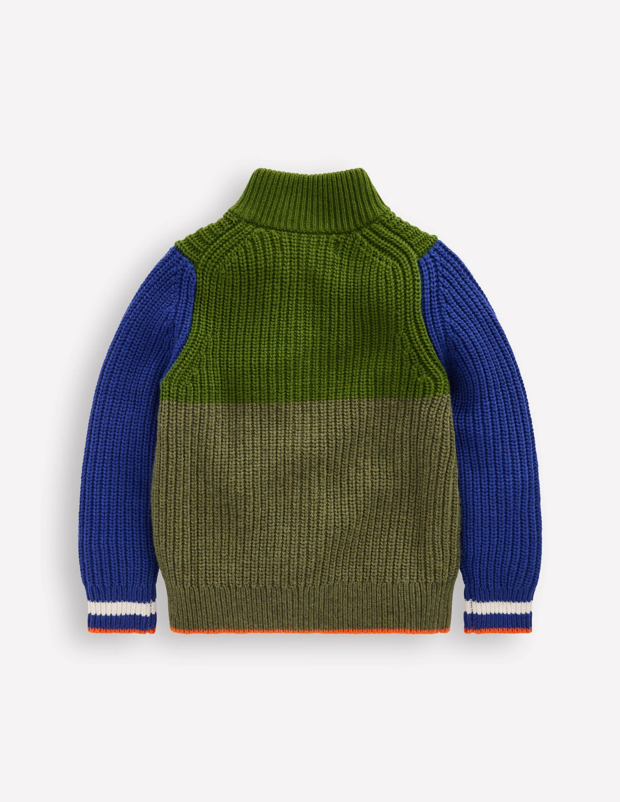 Chunky Zip-Through Jumper-Green - Image 7