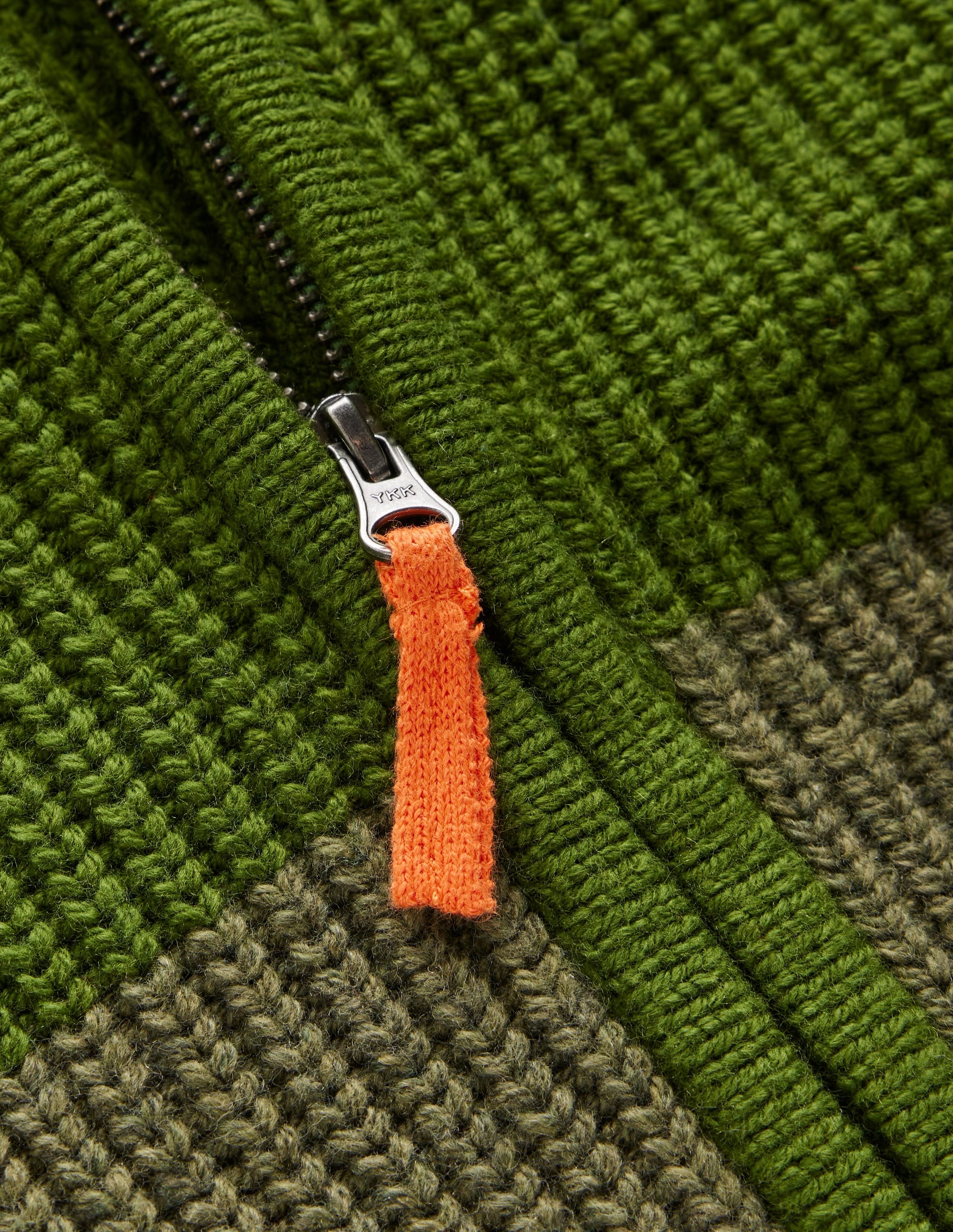 Chunky Zip-Through Jumper-Green - Image 8
