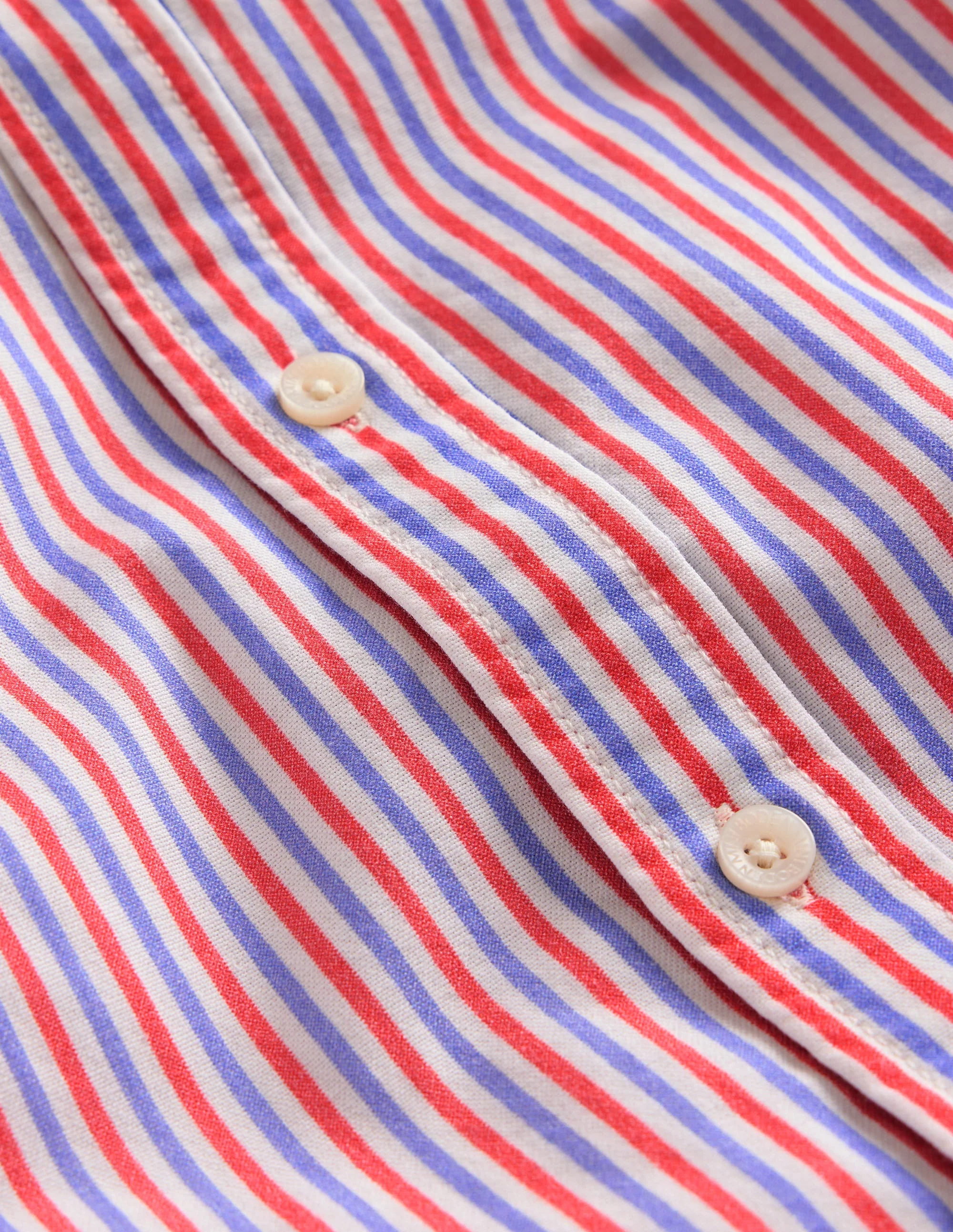 Classic Oxford Shirt-Poppy Red/Blue Stripe - Image 8