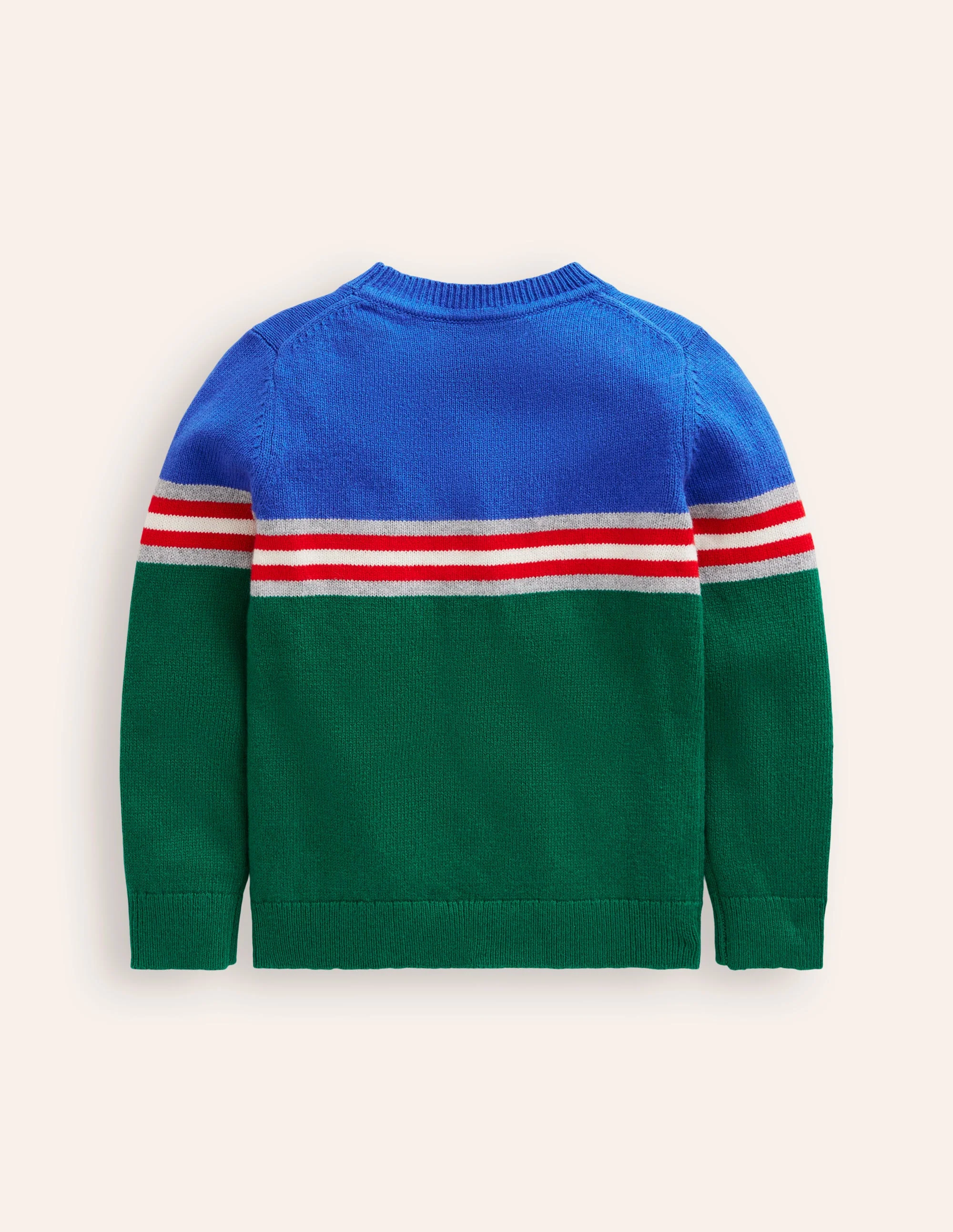 Colour Block Sweater-Ivy Green - Image 2