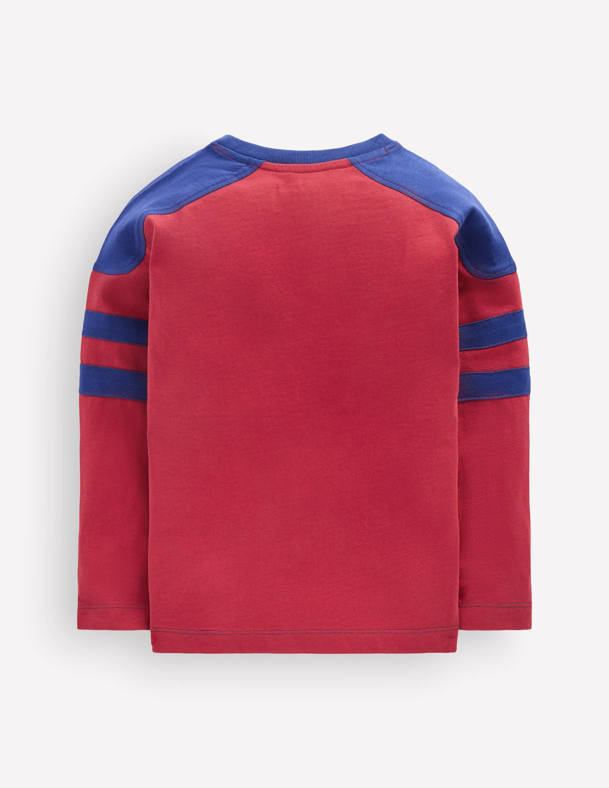 Colour Block T-shirt-Red Earth - Image 2