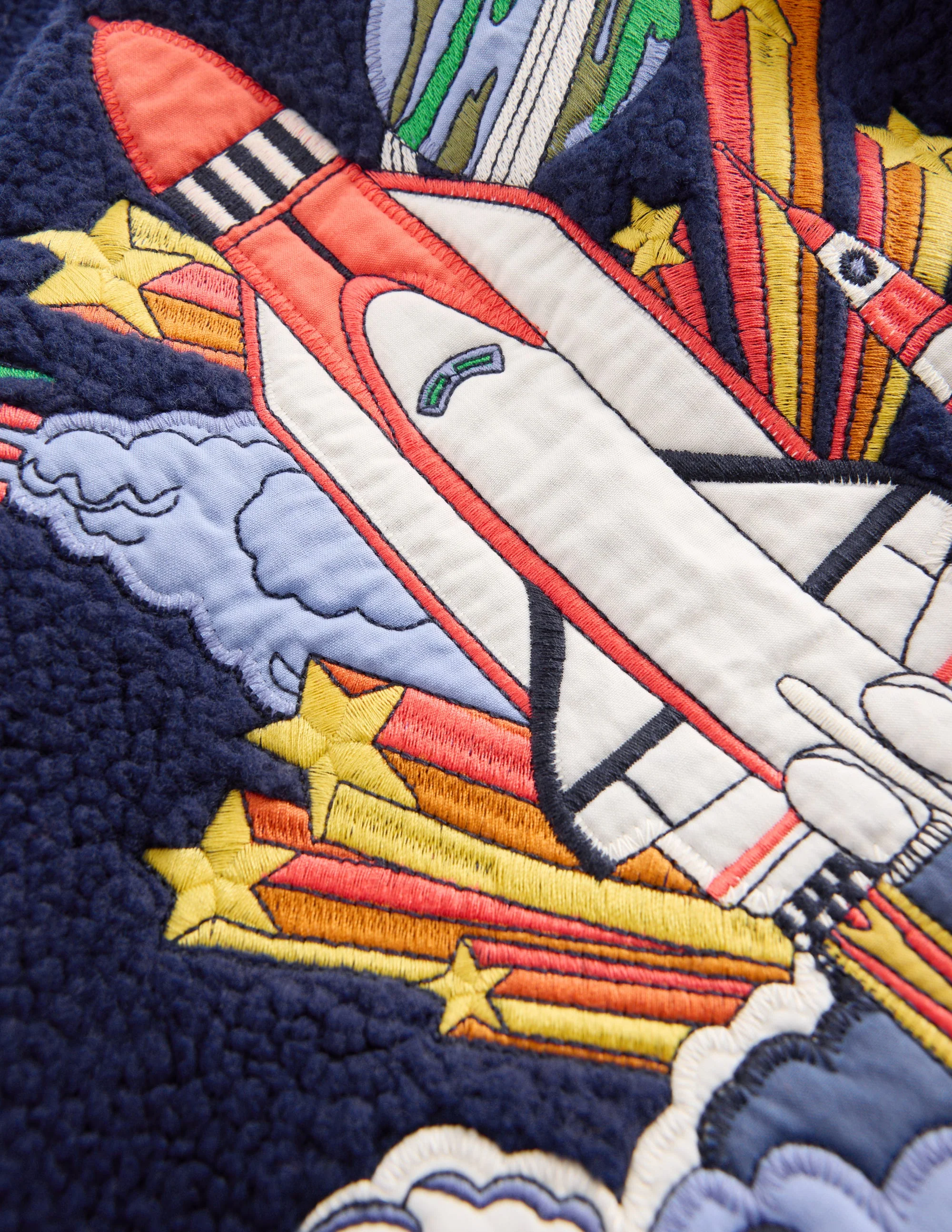 Cosy Borg Jacket-College Navy Space - Image 3