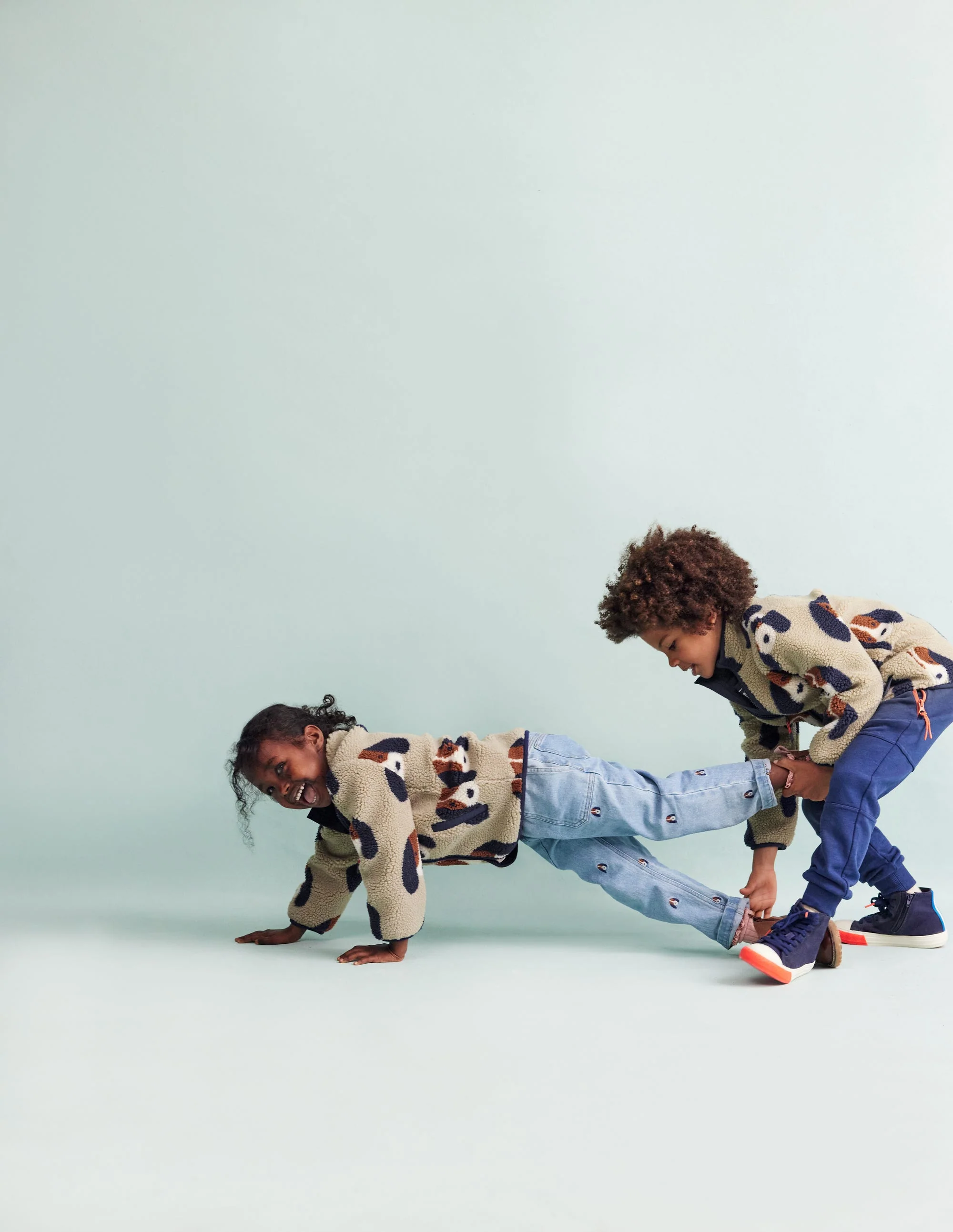 Cosy Borg Jacket-Oatmeal Pups - Image 4