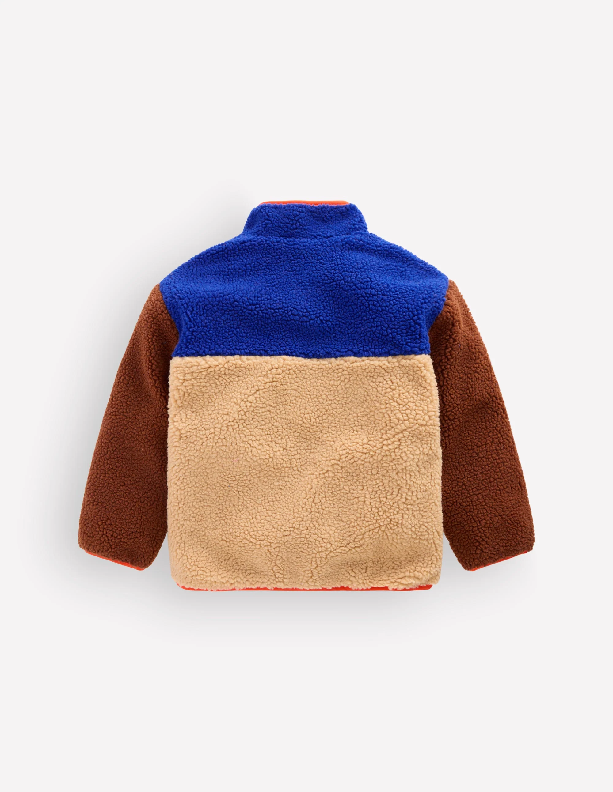 Cosy Borg Mix Jacket-Borg Yellow Colourblock - Image 2