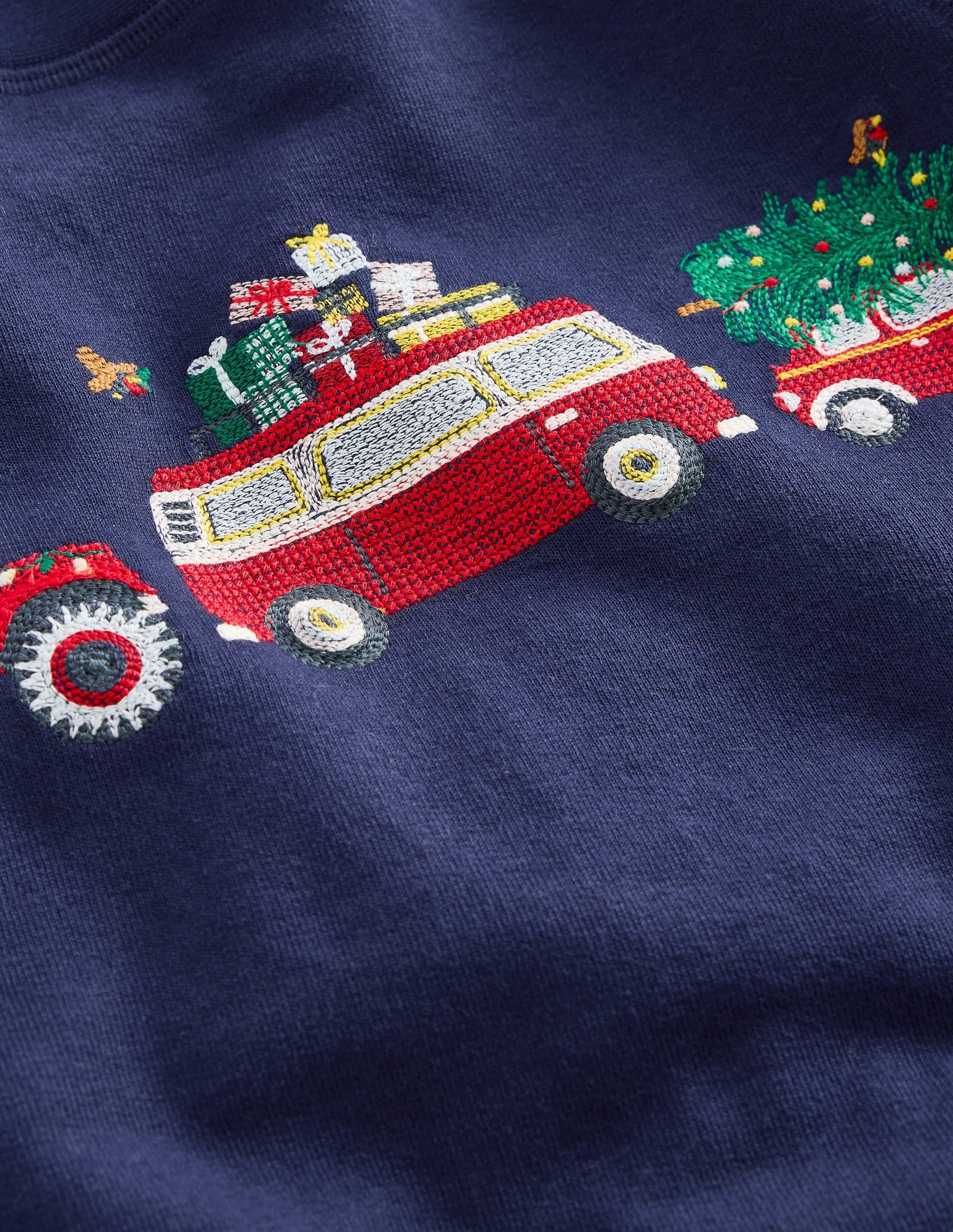 Cosy Festive Sweatshirt-College Navy Cars - Image 3