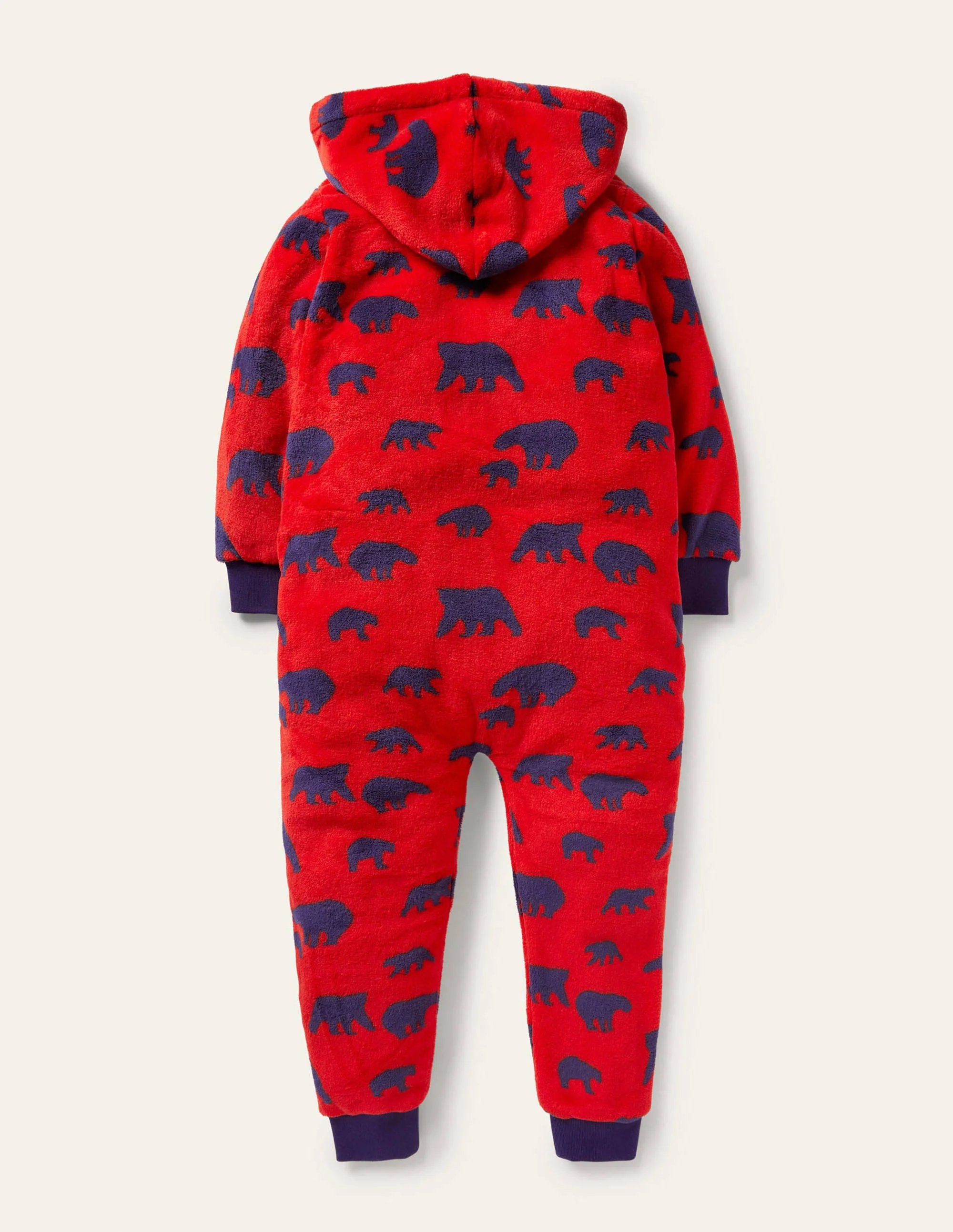 Cosy Fleece All-In-One-Rockabilly Red Bears - Image 2