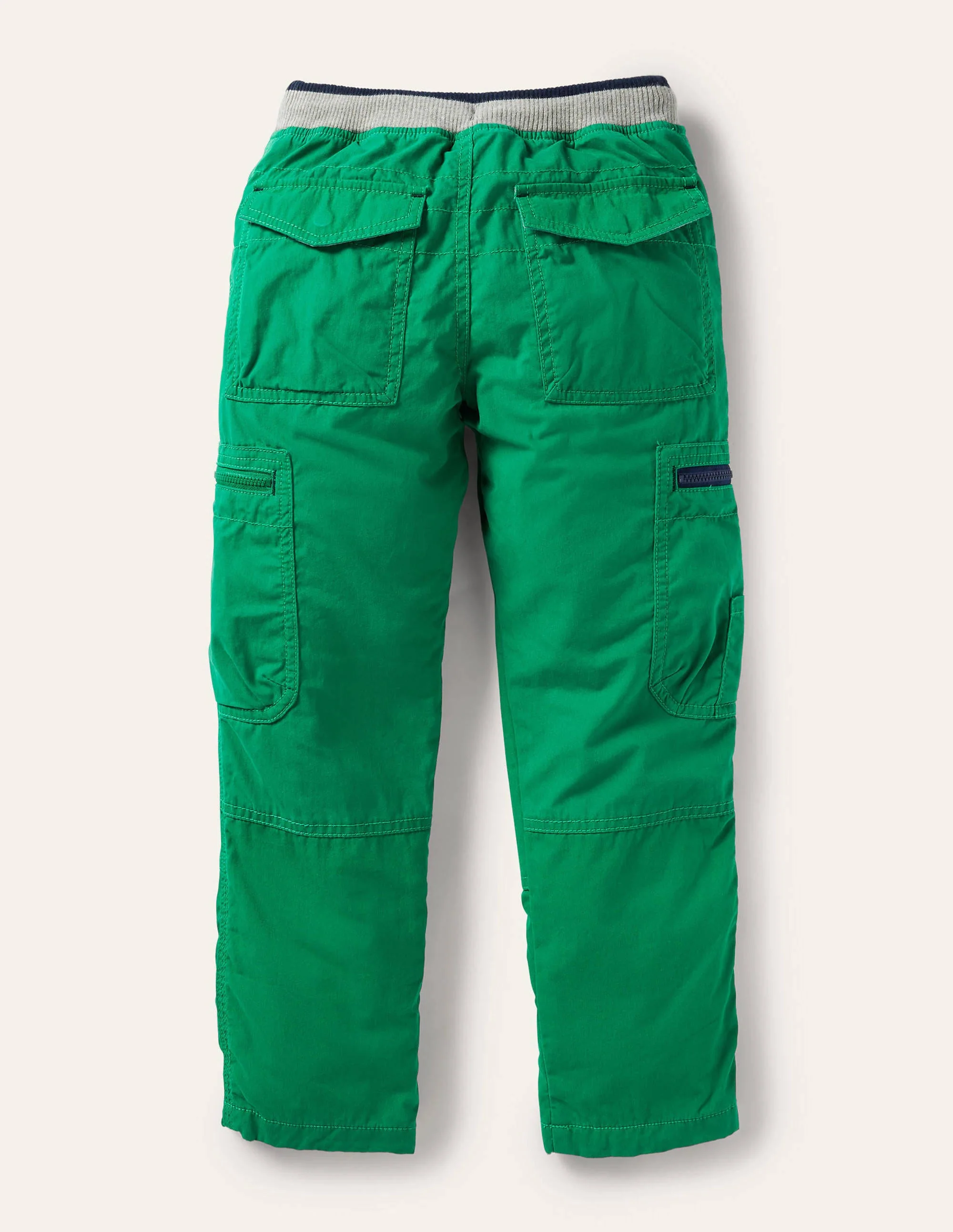 Cosy Lined Cargo Pants-Highland Green - Image 2