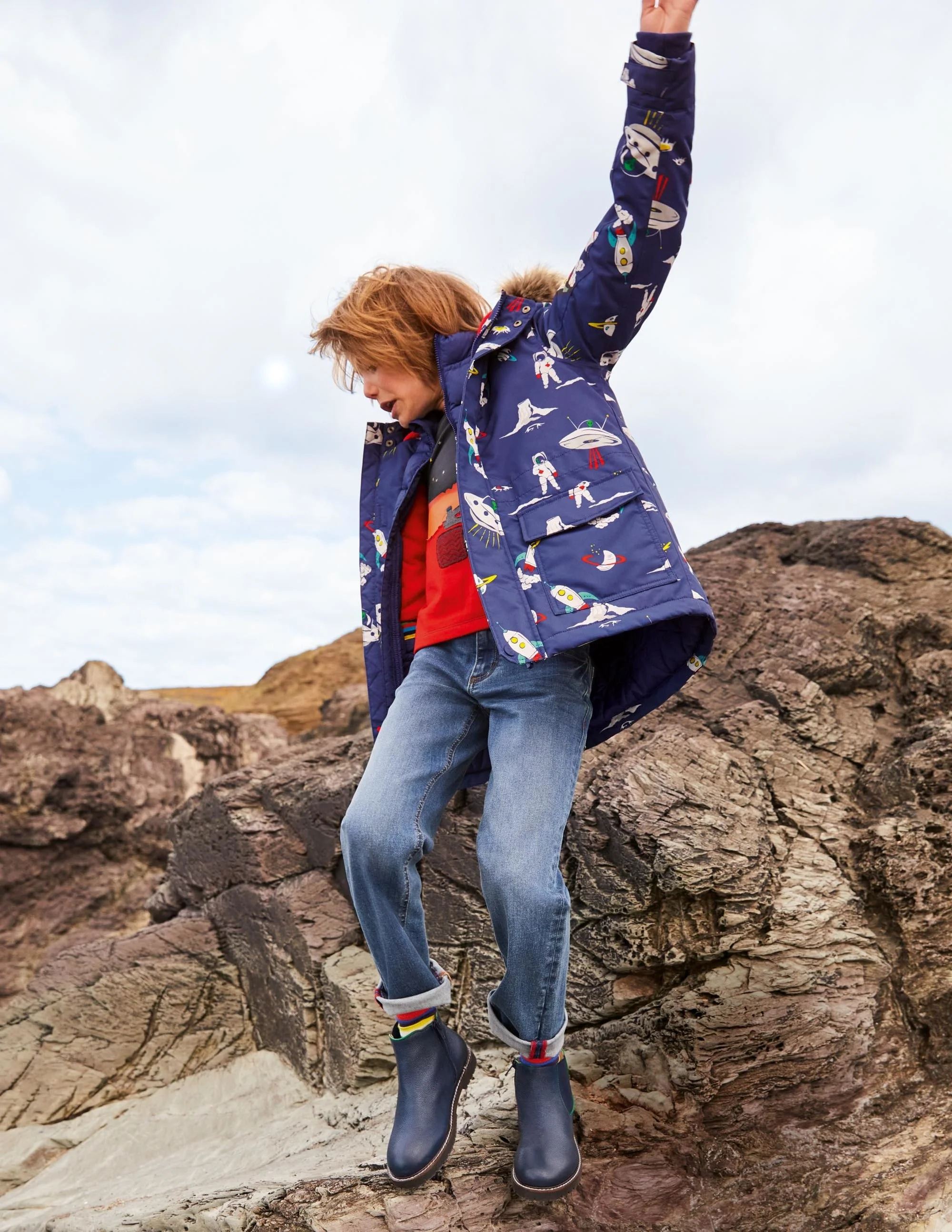 Cosy Waterproof Parka-Starboard Blue Space - Image 4