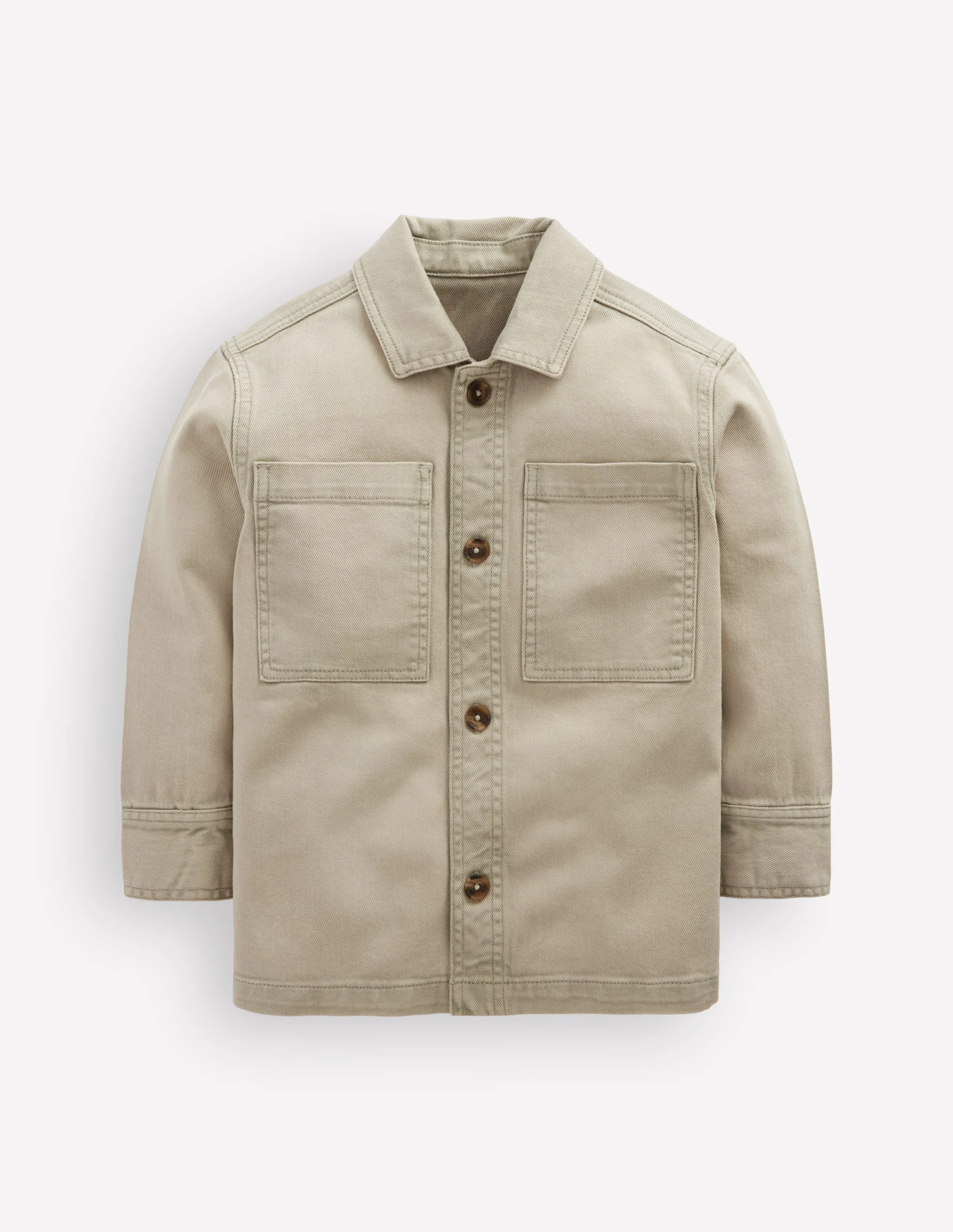 Cotton Front Pocket Overshirt-ACID WASH GREEN - Image 2