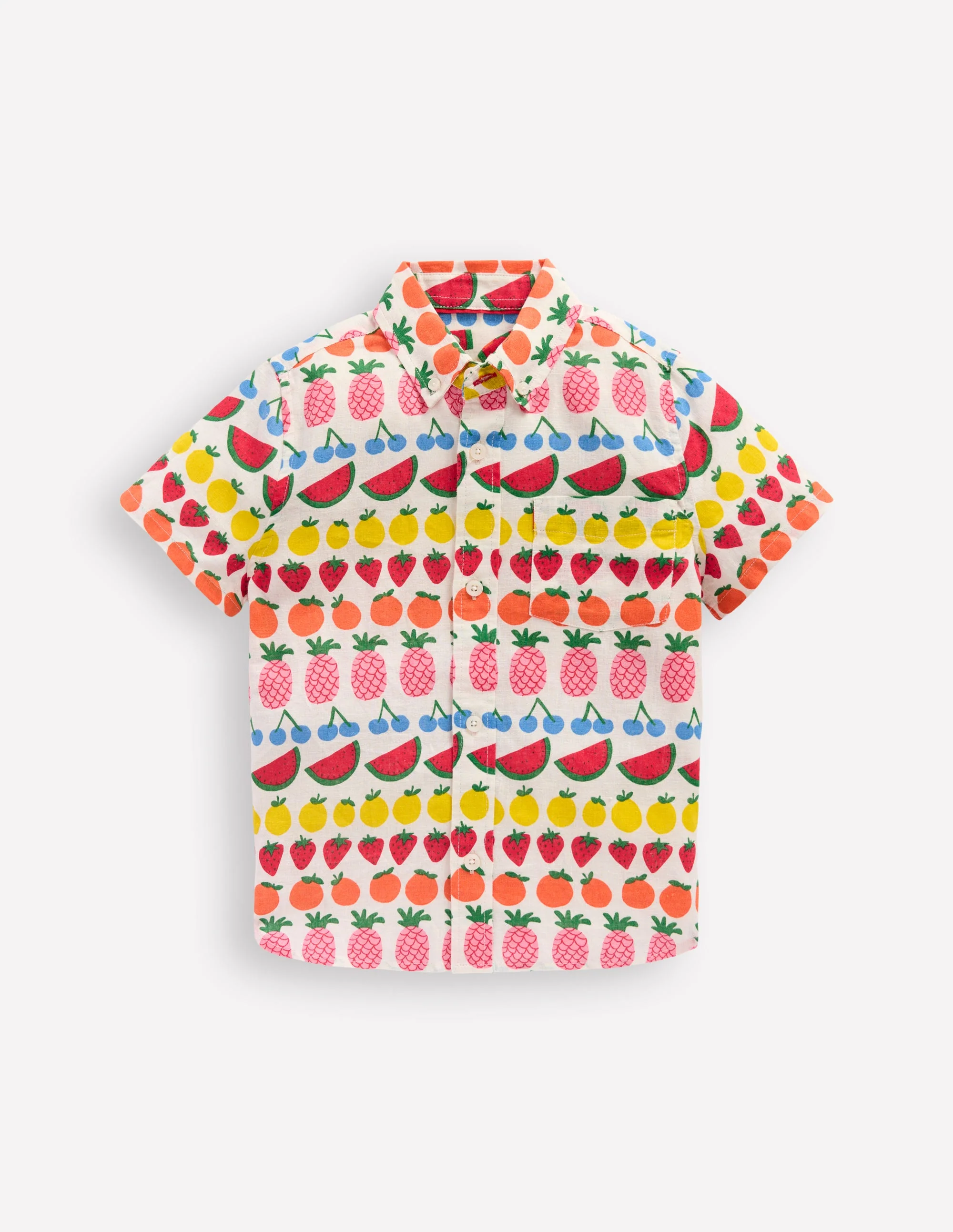 Cotton Linen Shirt-Fruit Stripe - Image 4