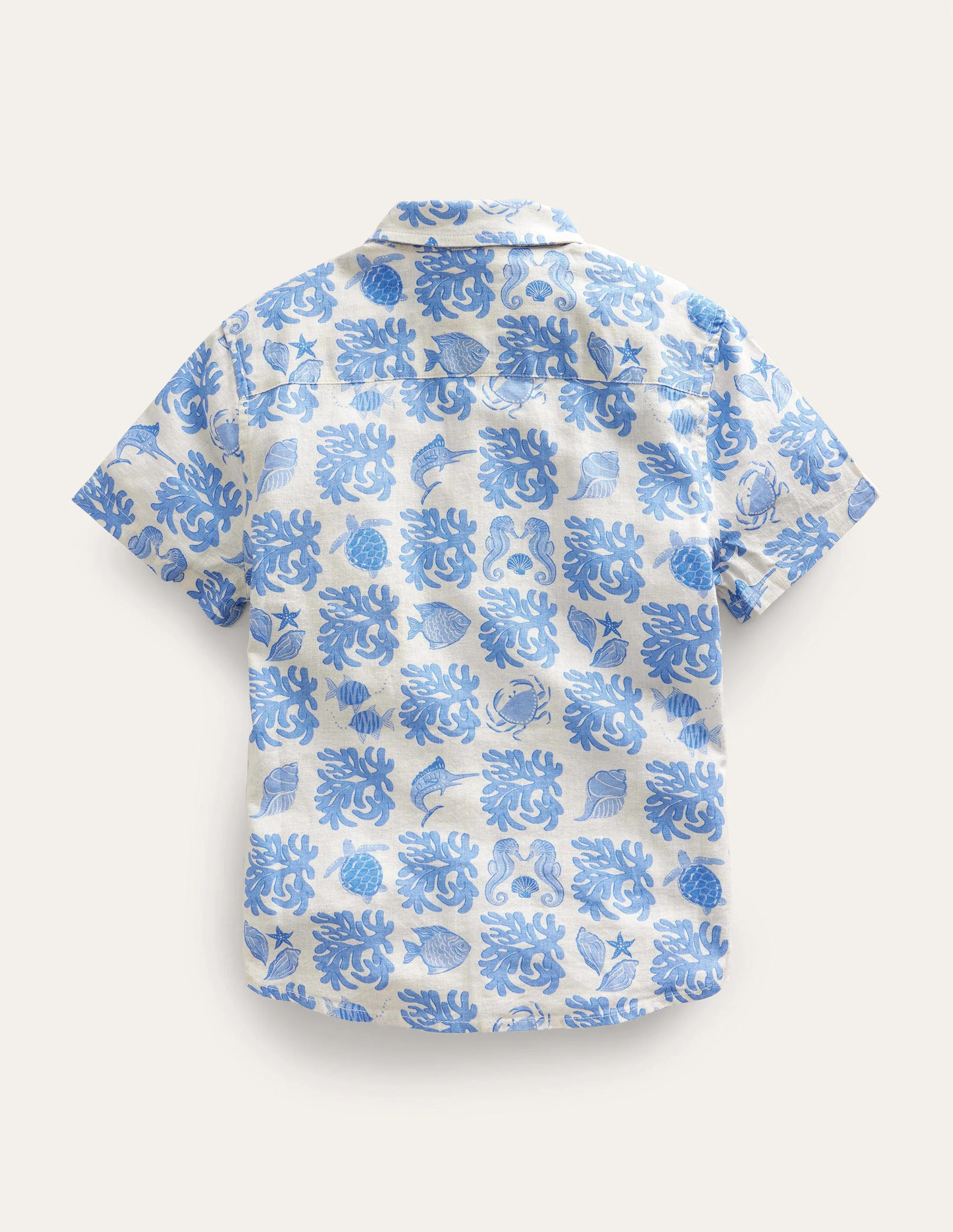Cotton Linen Shirt-Provence Lagoon - Image 2