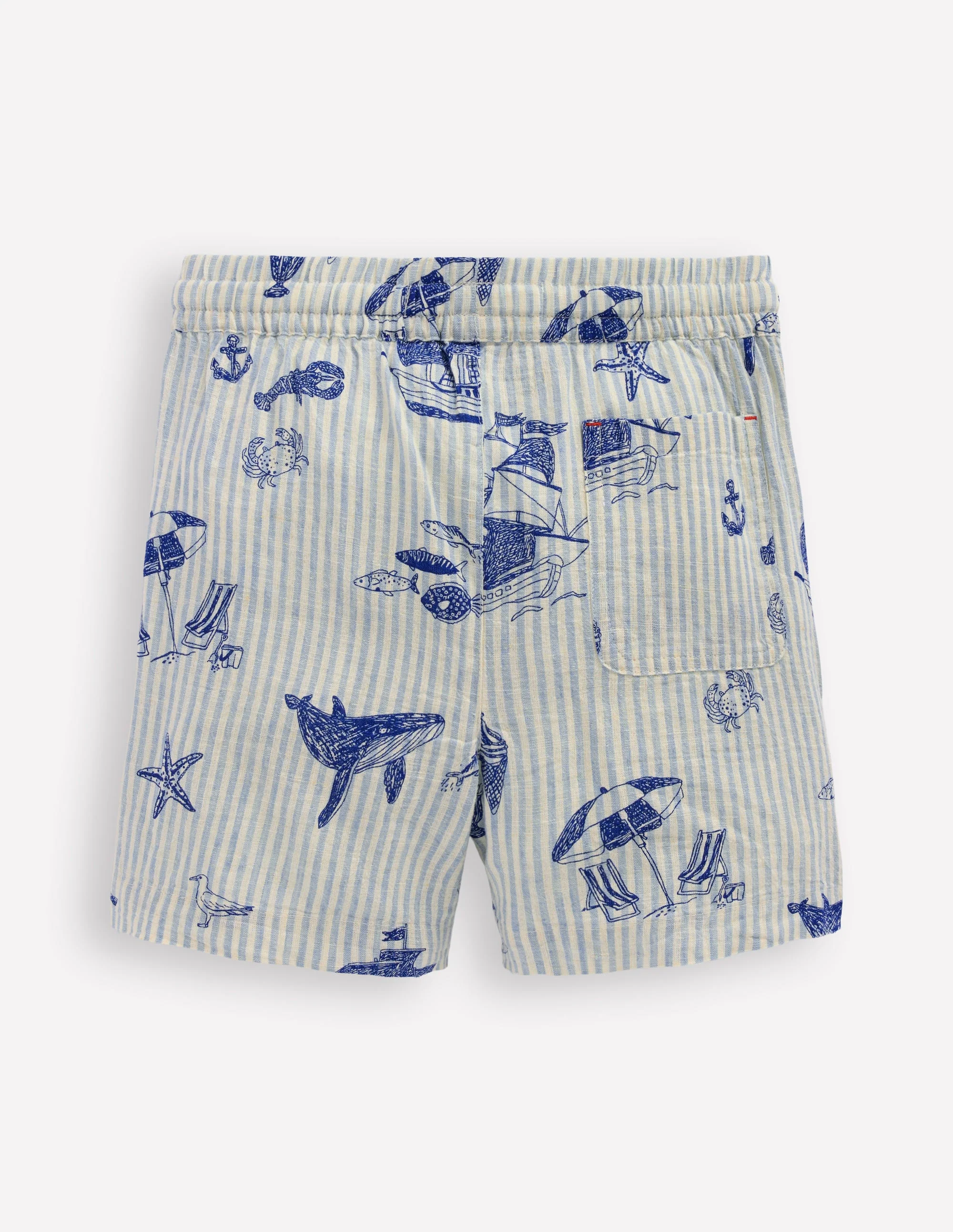 Cotton Linen Shorts-Beach Front - Image 2