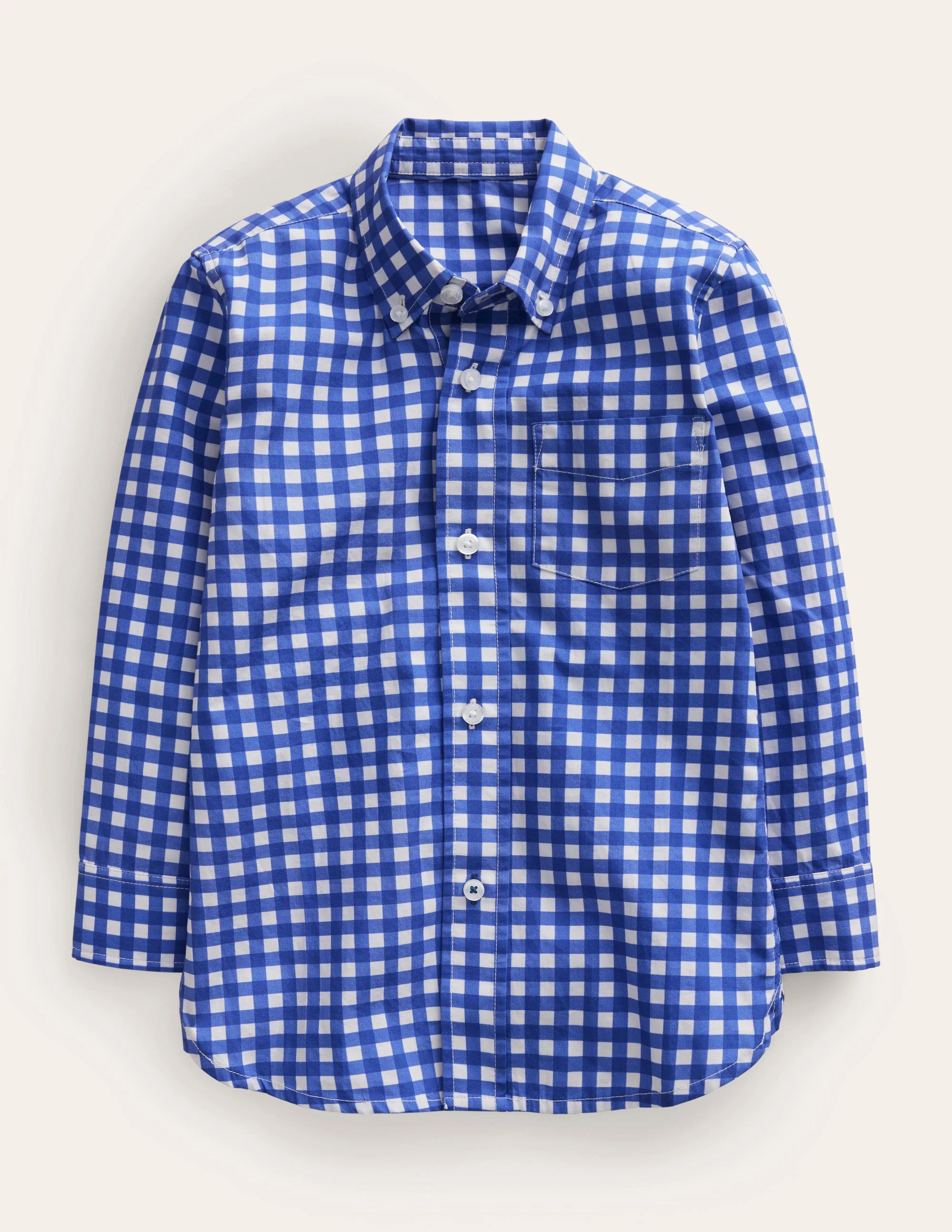 Cotton Shirt-Blue Gingham