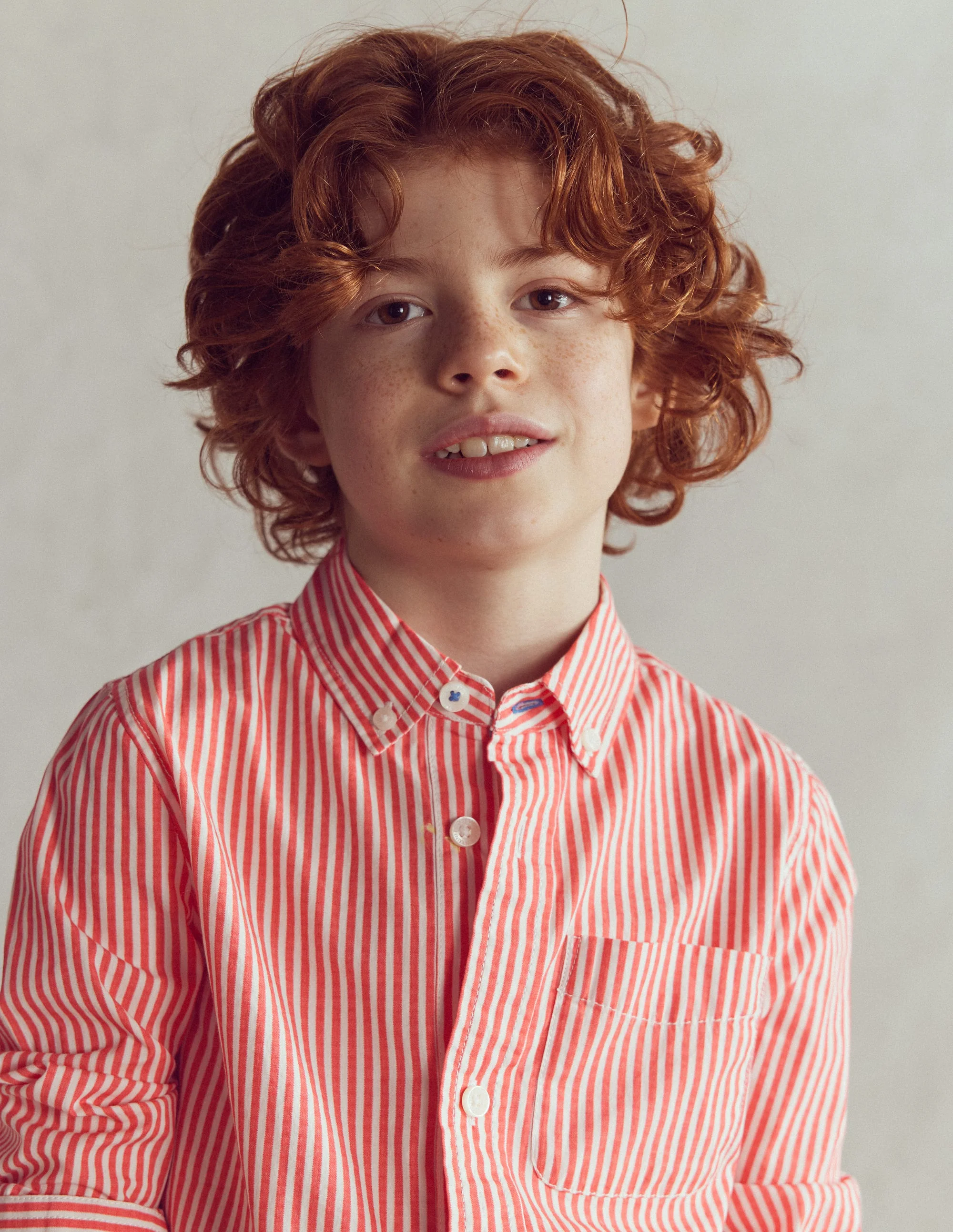 Cotton Shirt-Red Ticking - Image 2