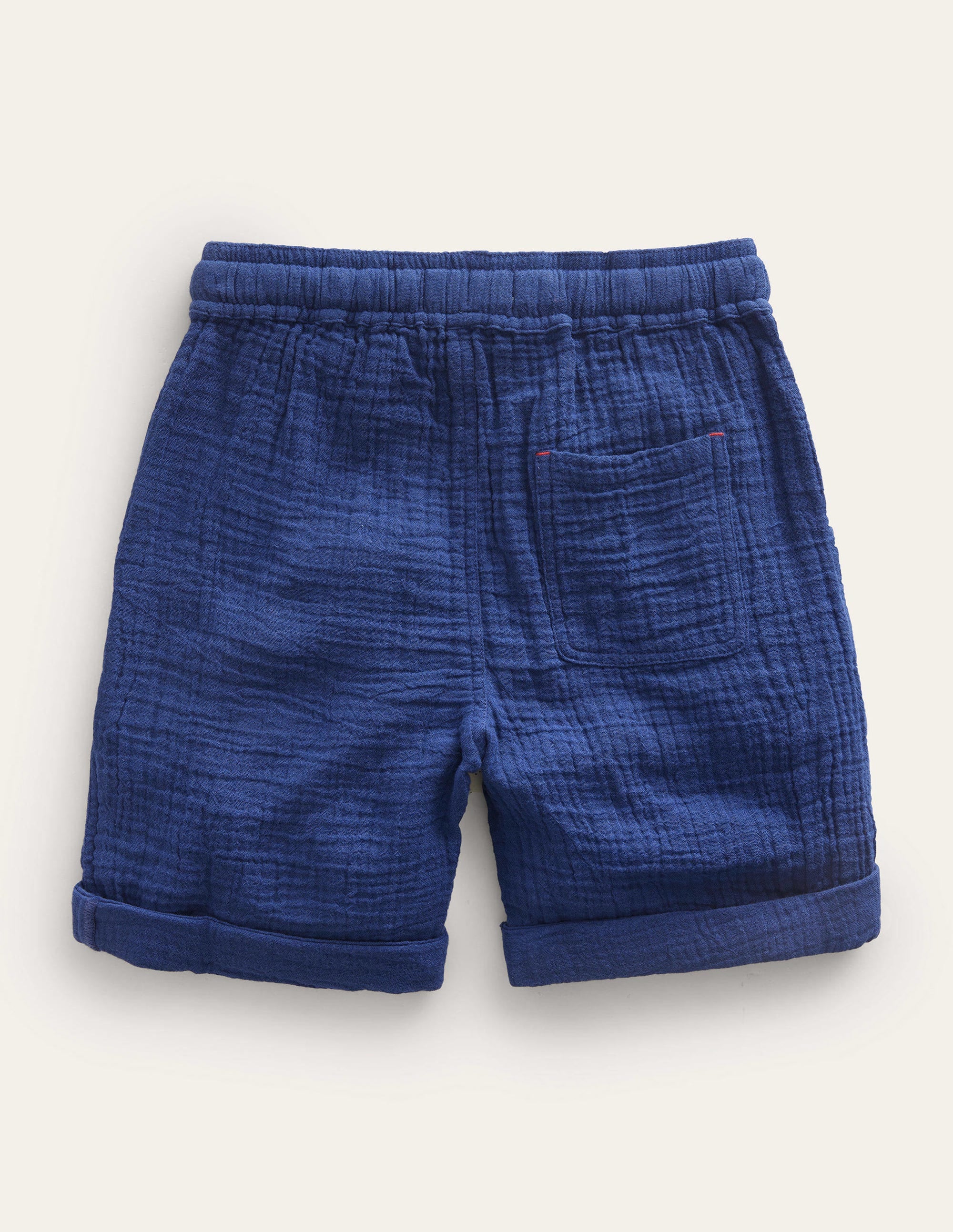 Drawstring Vacation Shorts-Dark Chambray - Image 2