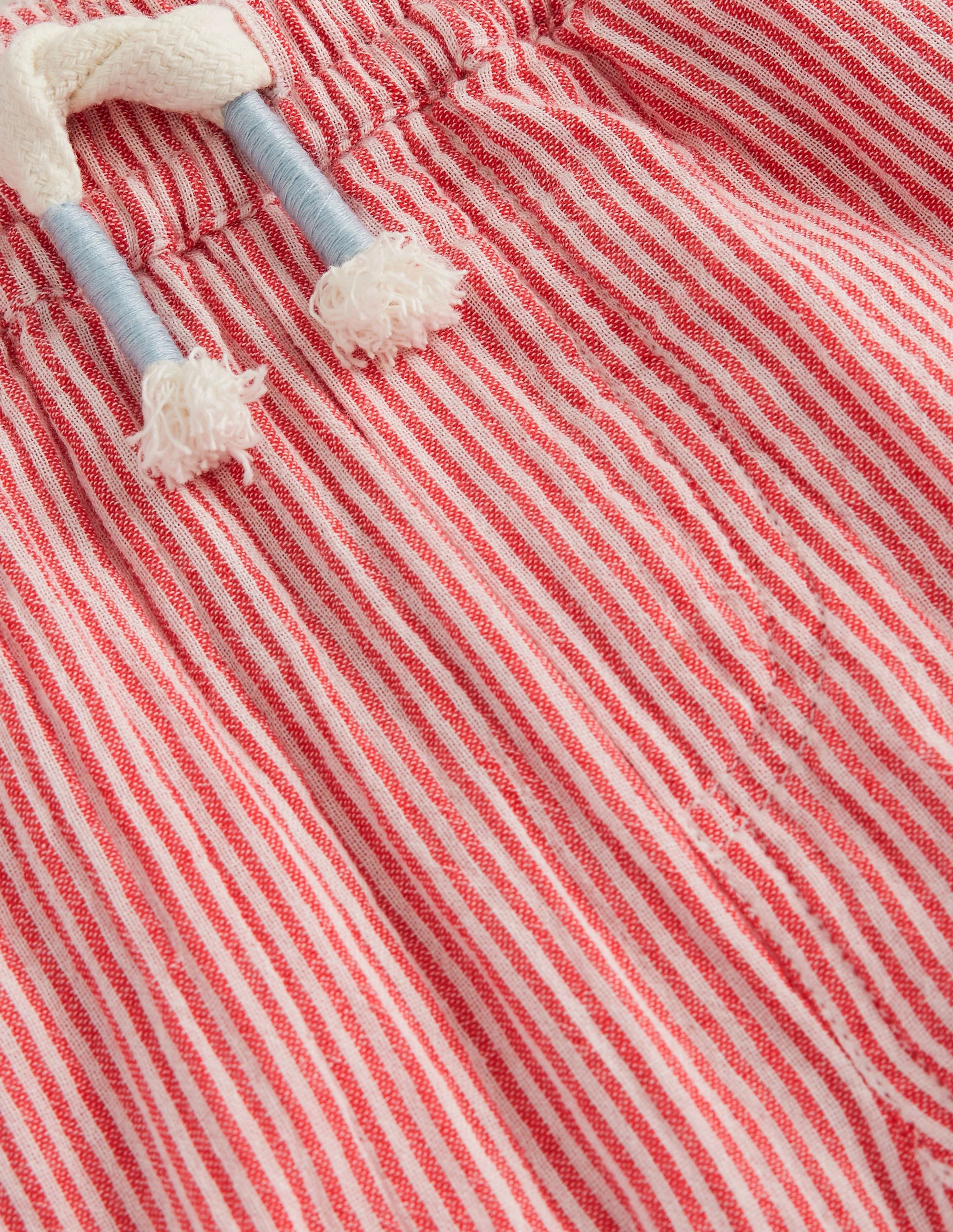 Drawstring Vacation Shorts-Jam Red / Ivory Stripe - Image 3