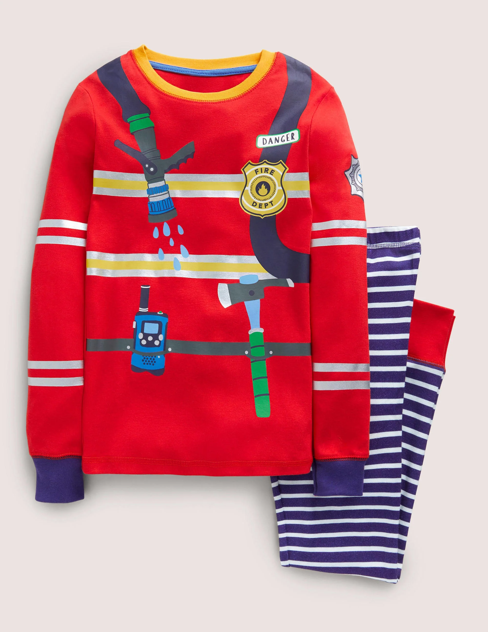 Dream Big Long Pajamas-Fire Red Firefighter
