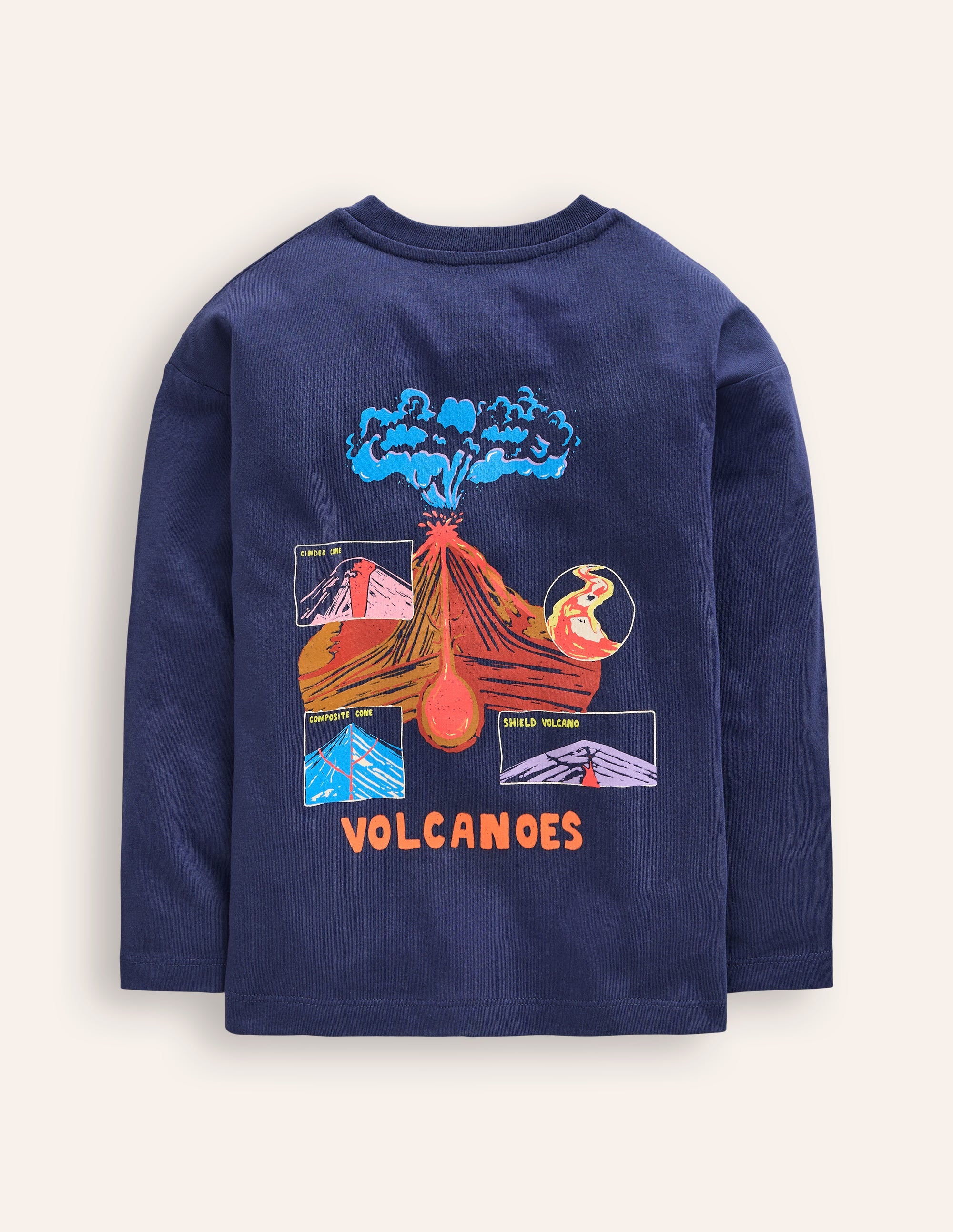 Educational T-Shirt-Stormy Blue Volcanoes - Image 2