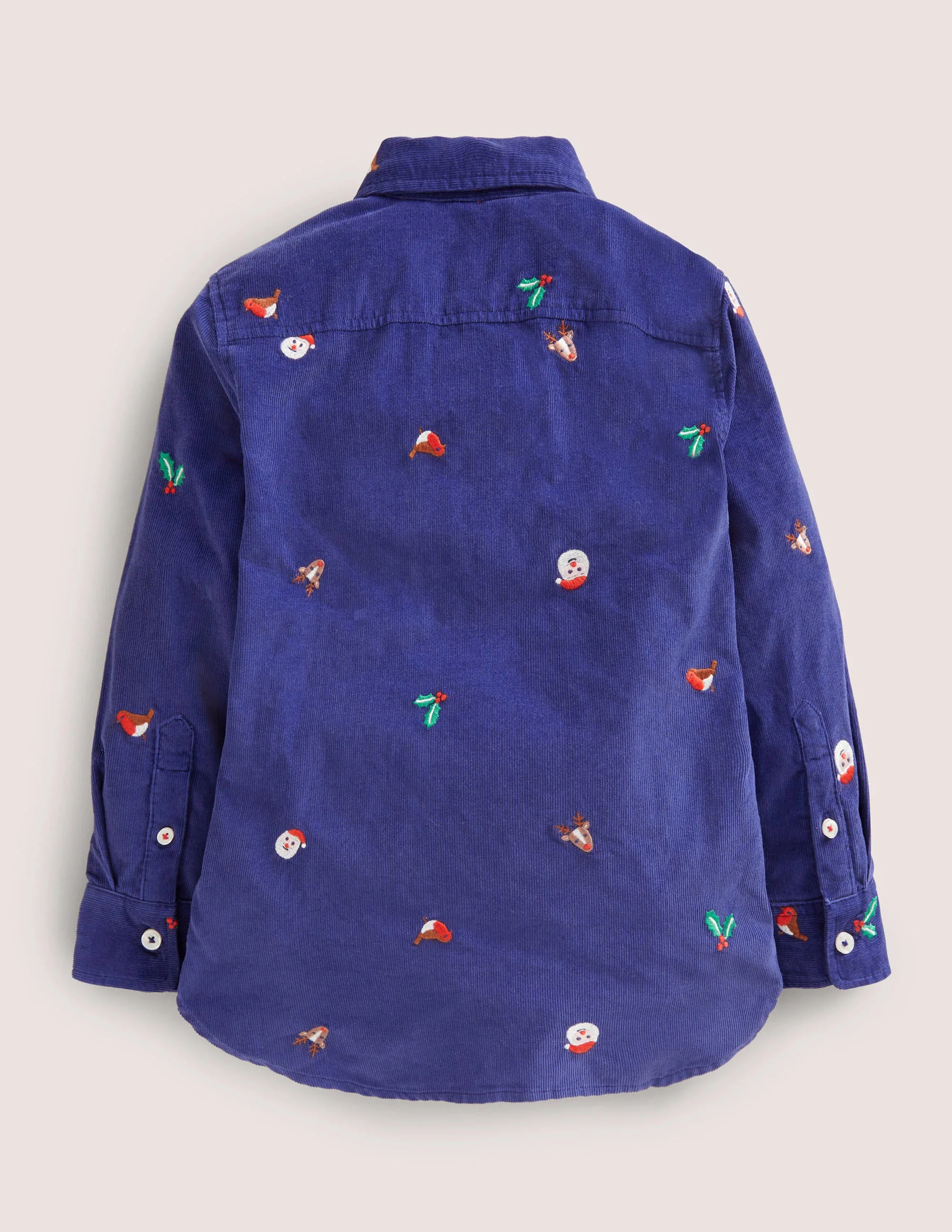 Embroidered Shirt-Starboard Blue Christmas Cord - Image 2