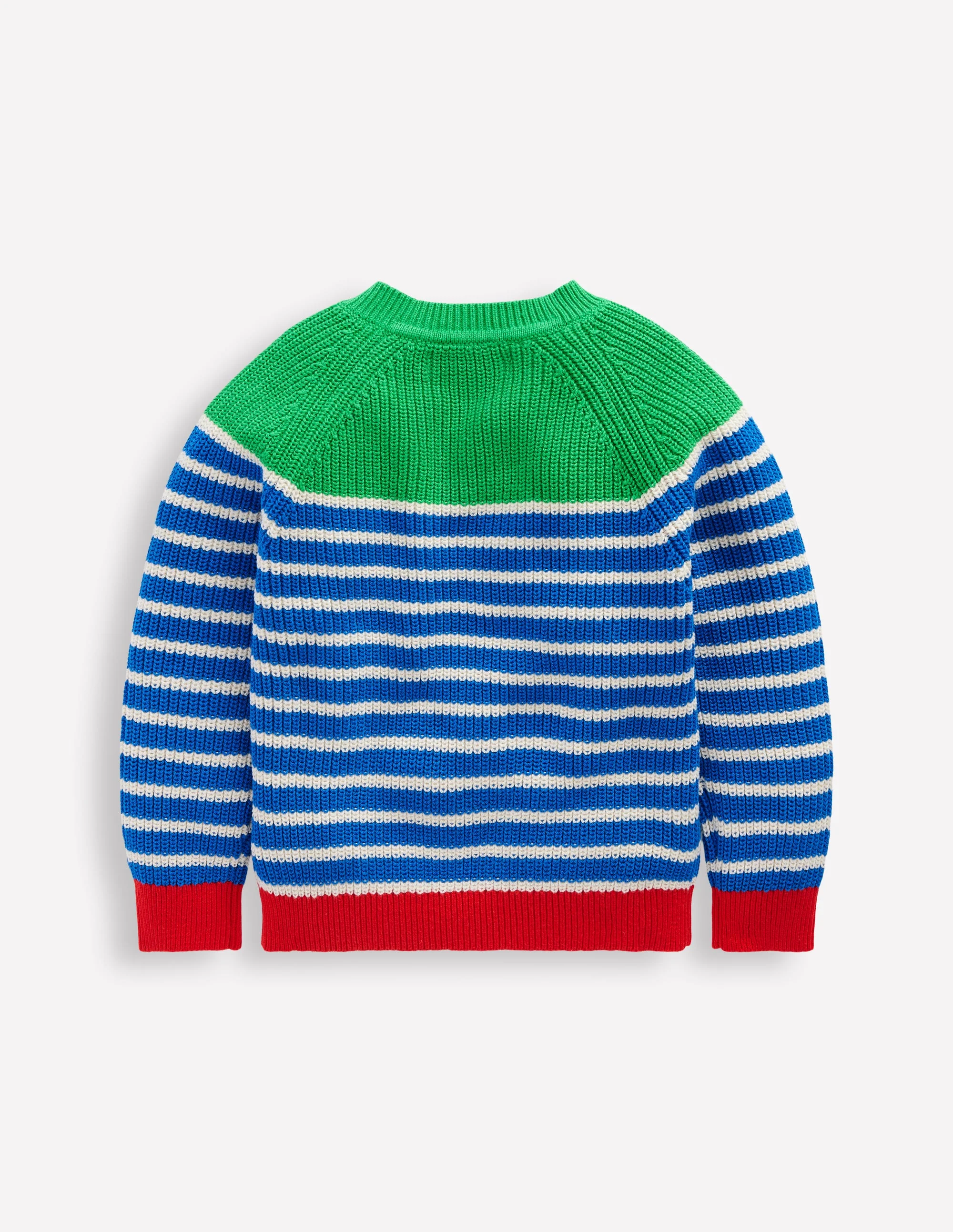 Everyday Cotton Jumper-Kingfisher Blue/Rich Emerald - Image 2