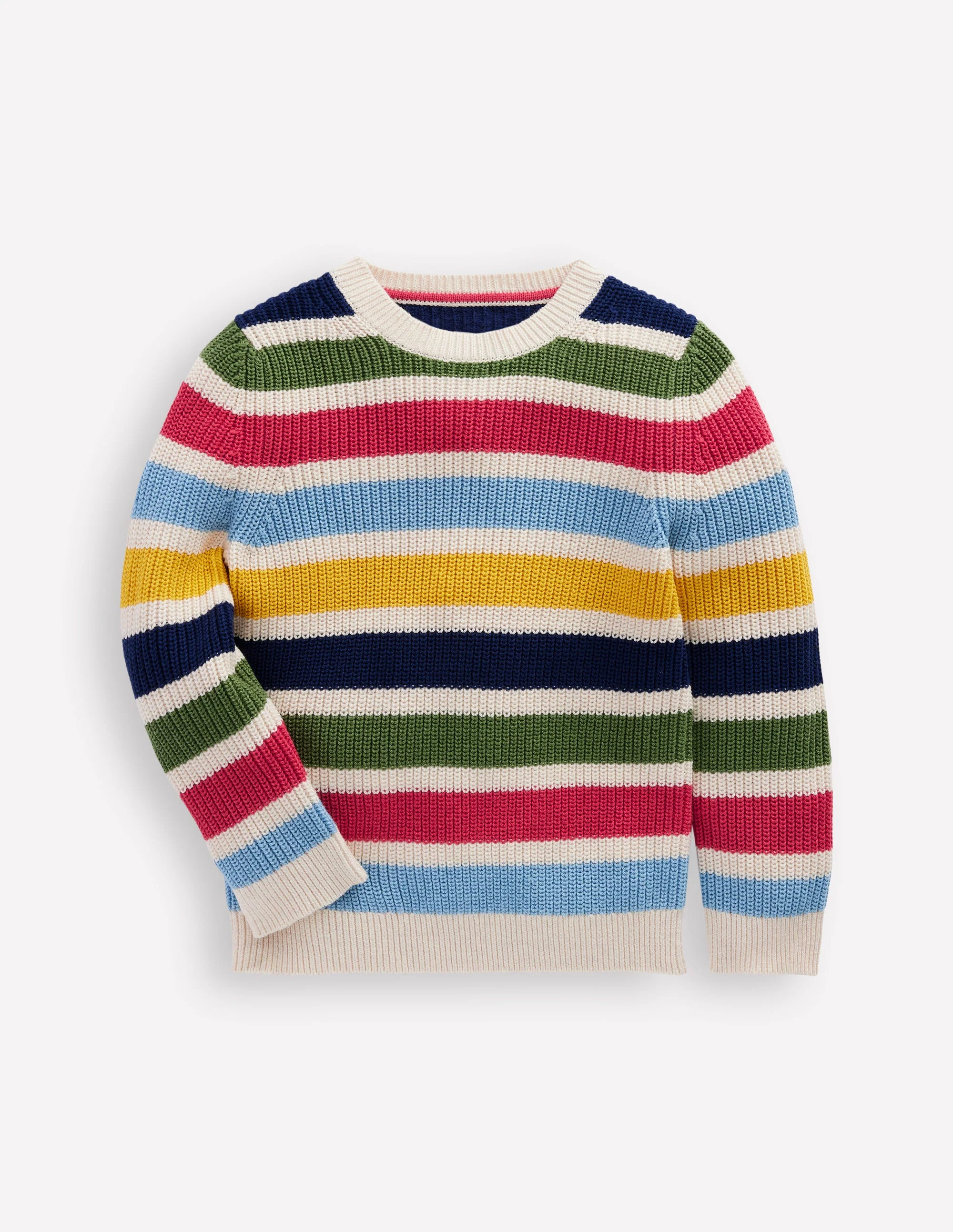Everyday Cotton Sweater-Multi Stripe