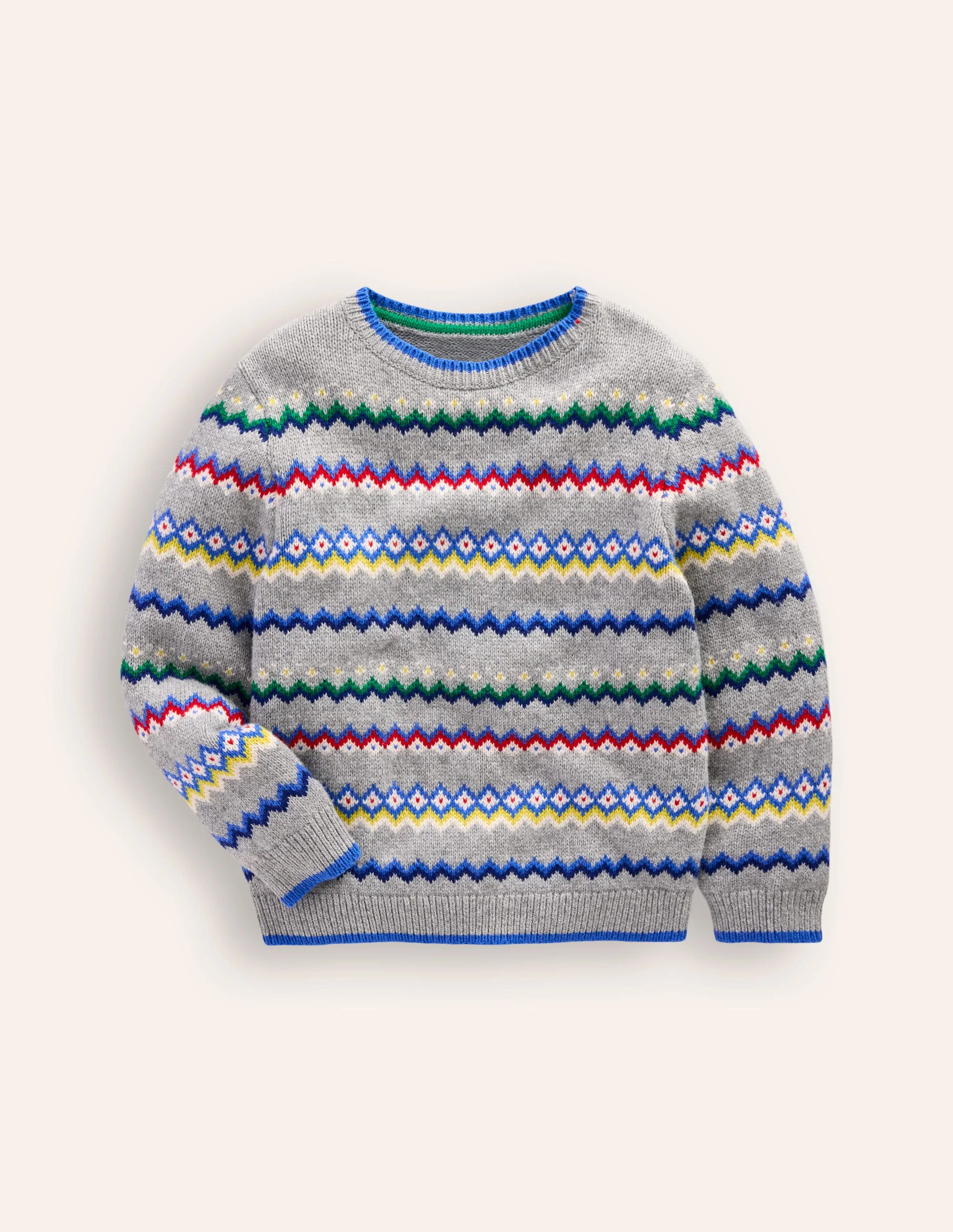 Fair Isle Sweater-Grey Marl - Image 4