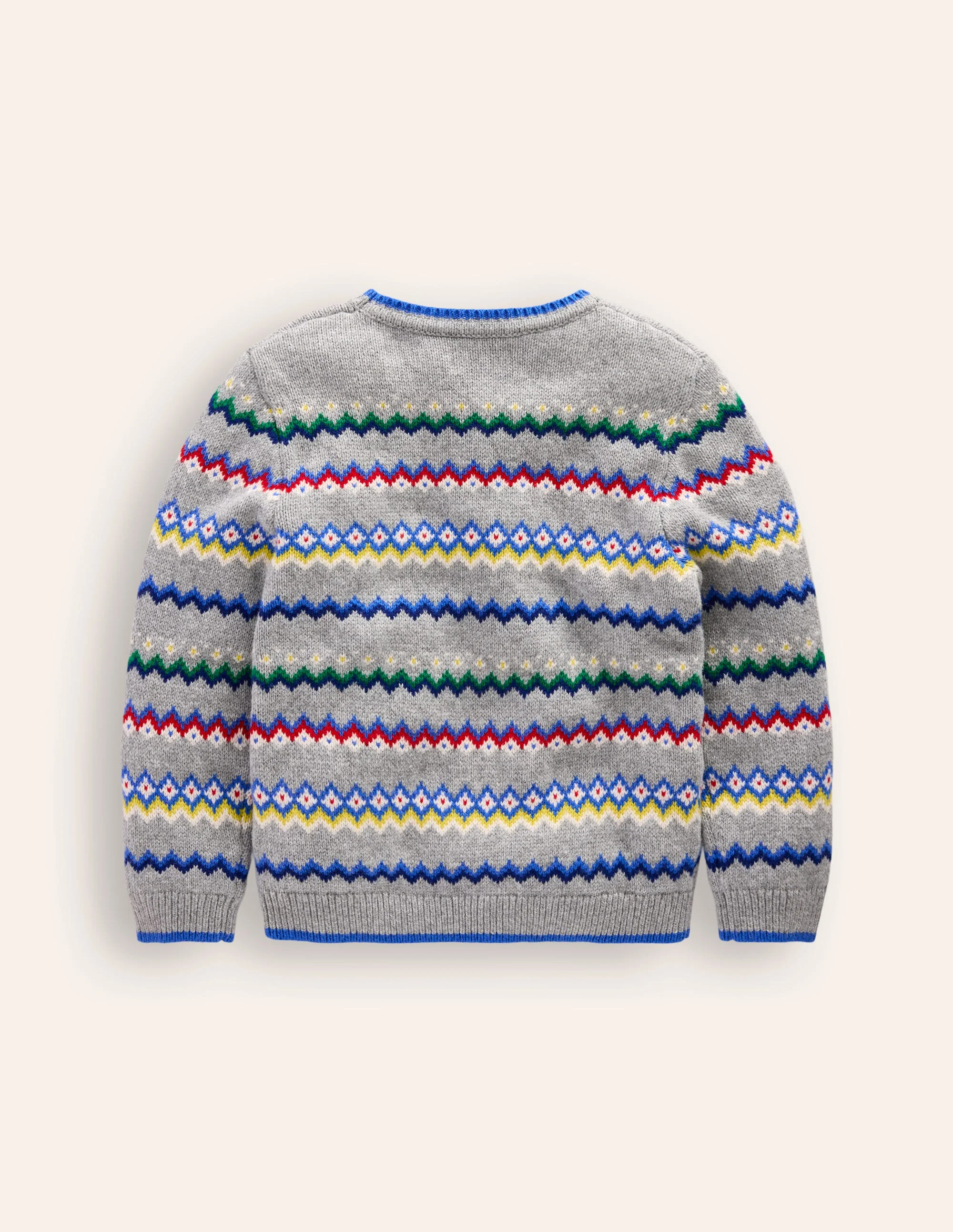 Fair Isle Sweater-Grey Marl - Image 5