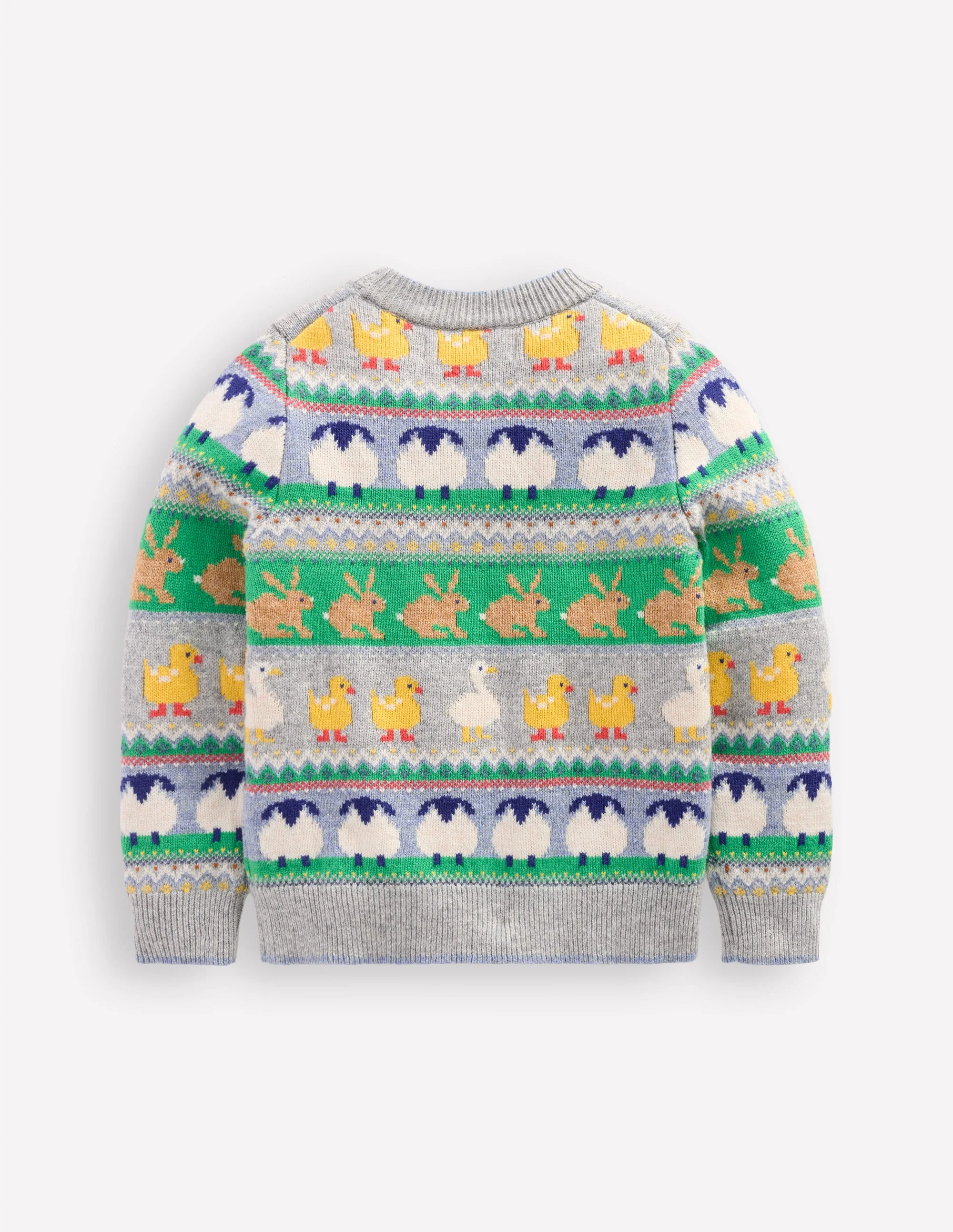 Fair Isle Sweater-Grey Marl Easter - Image 2
