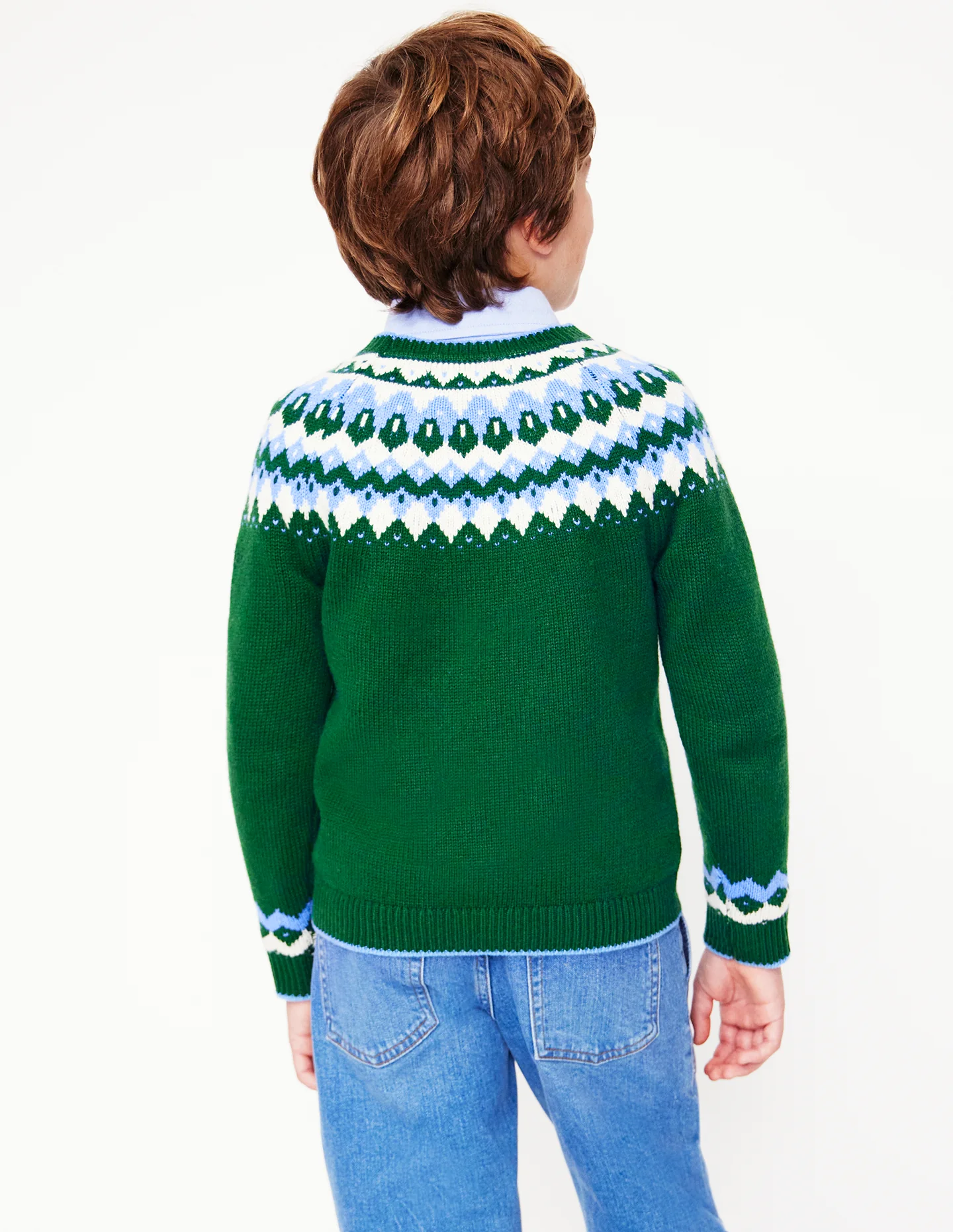 Fair Isle Sweater-Ivy Green - Image 2
