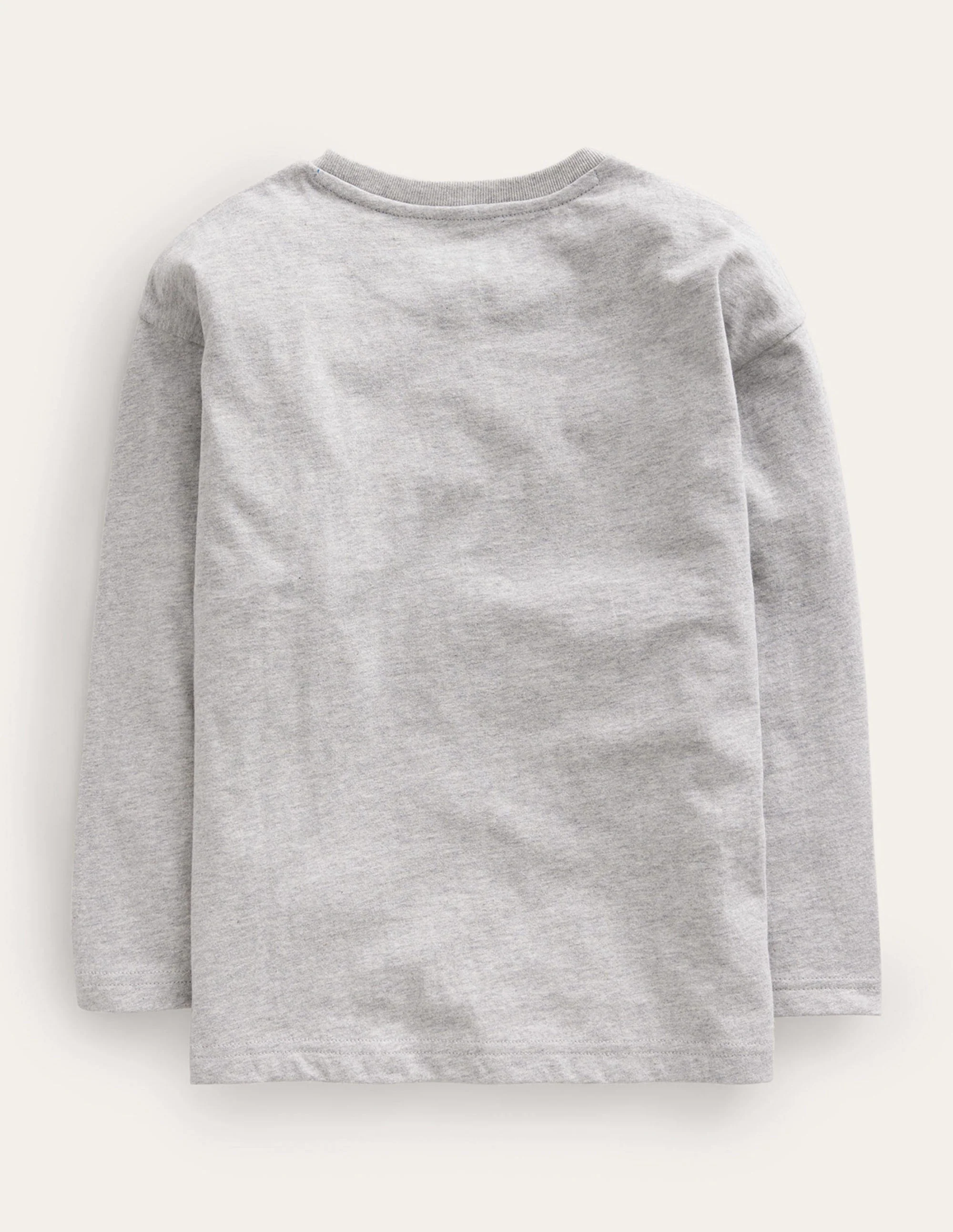 Feather Superstitch T-shirt-Grey Marl - Image 2