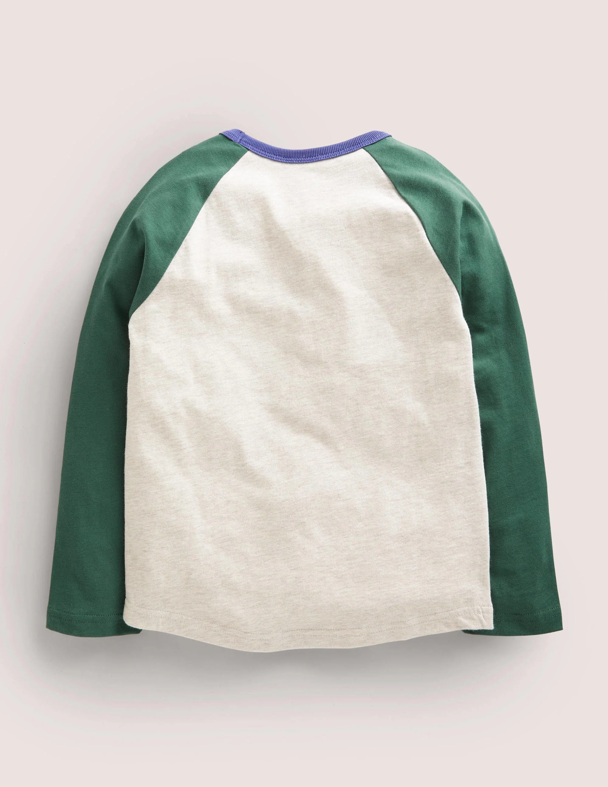 Festive Raglan T-shirt-Ivory Marl Reindeer - Image 2