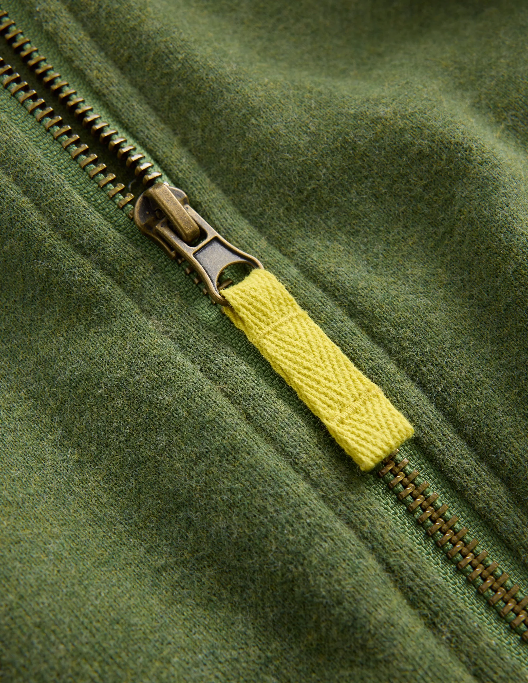 Fleece Lined Bomber Jacket-Green / Blue Colourblock - Image 3