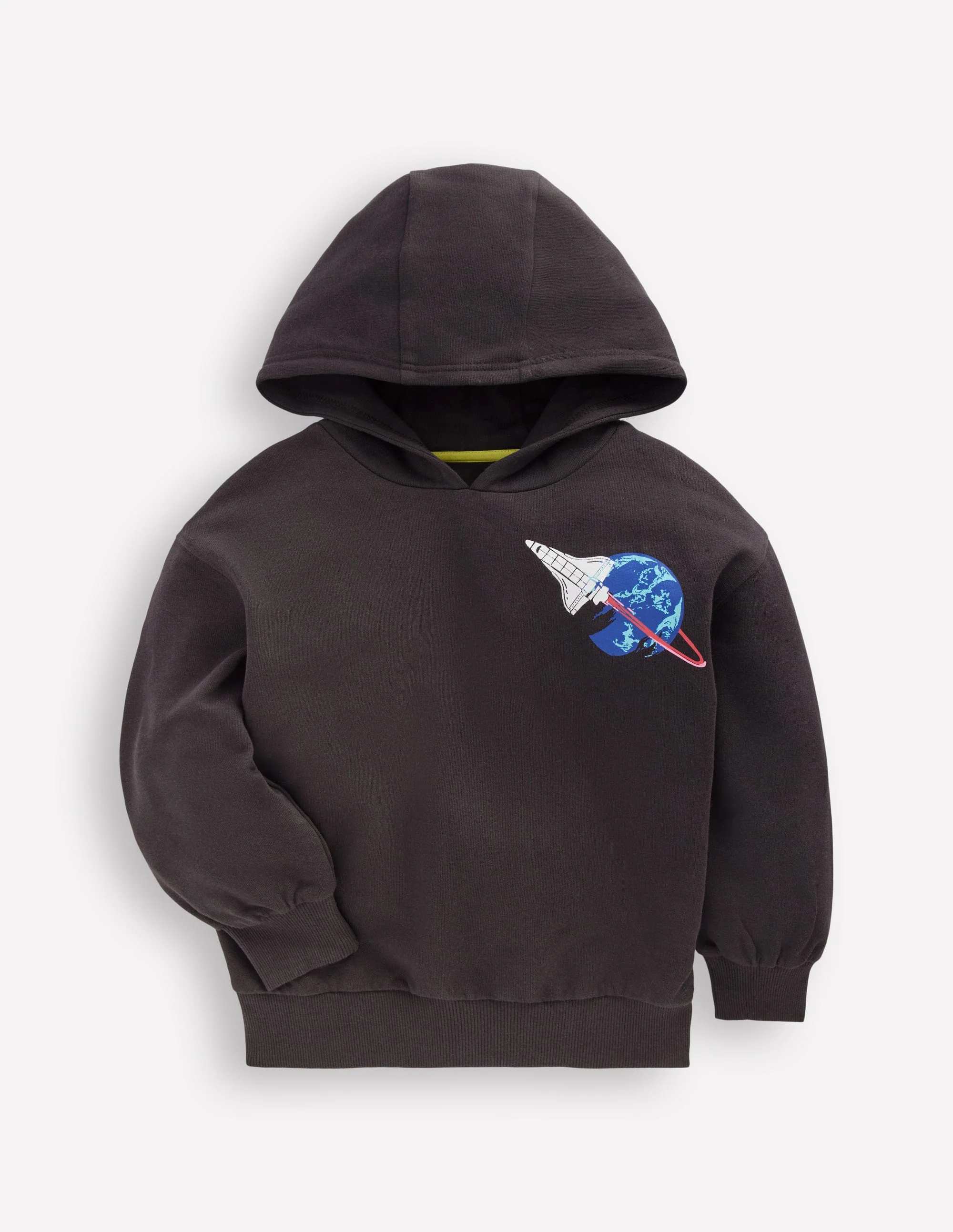 Front and Back Hoodie-Charcoal Space